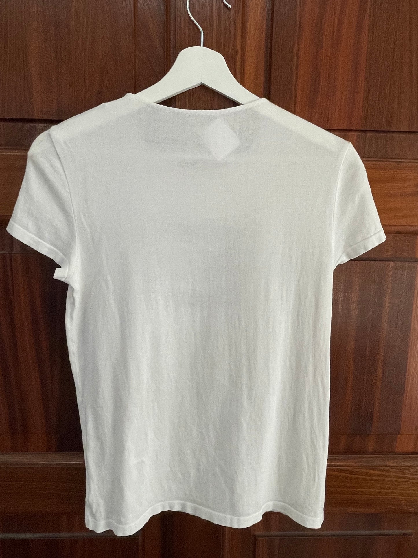 Chanel - T-shirt - CC logo front - hvid - str. S/M