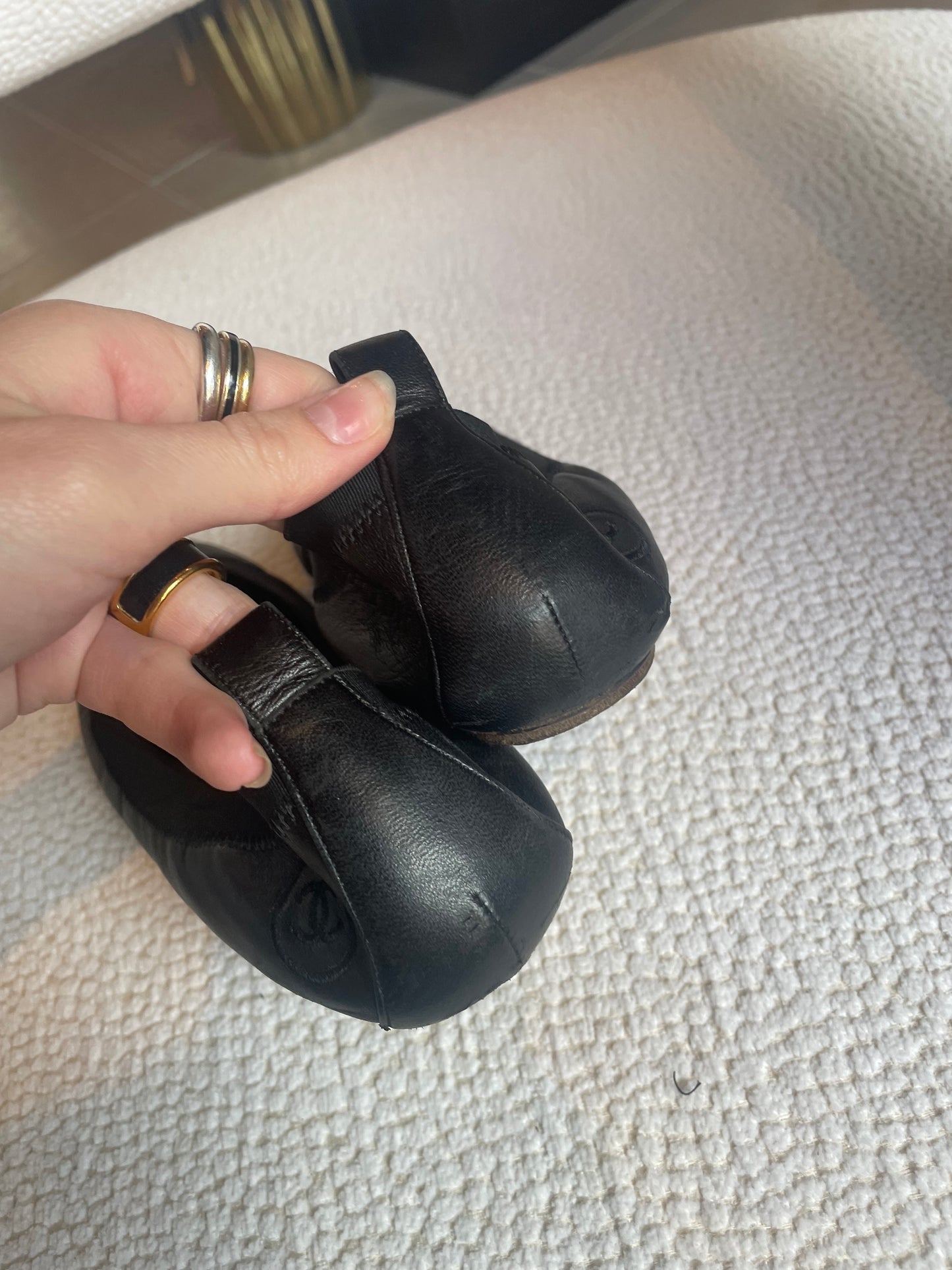 Chanel ballerina - Sort læder - 38
