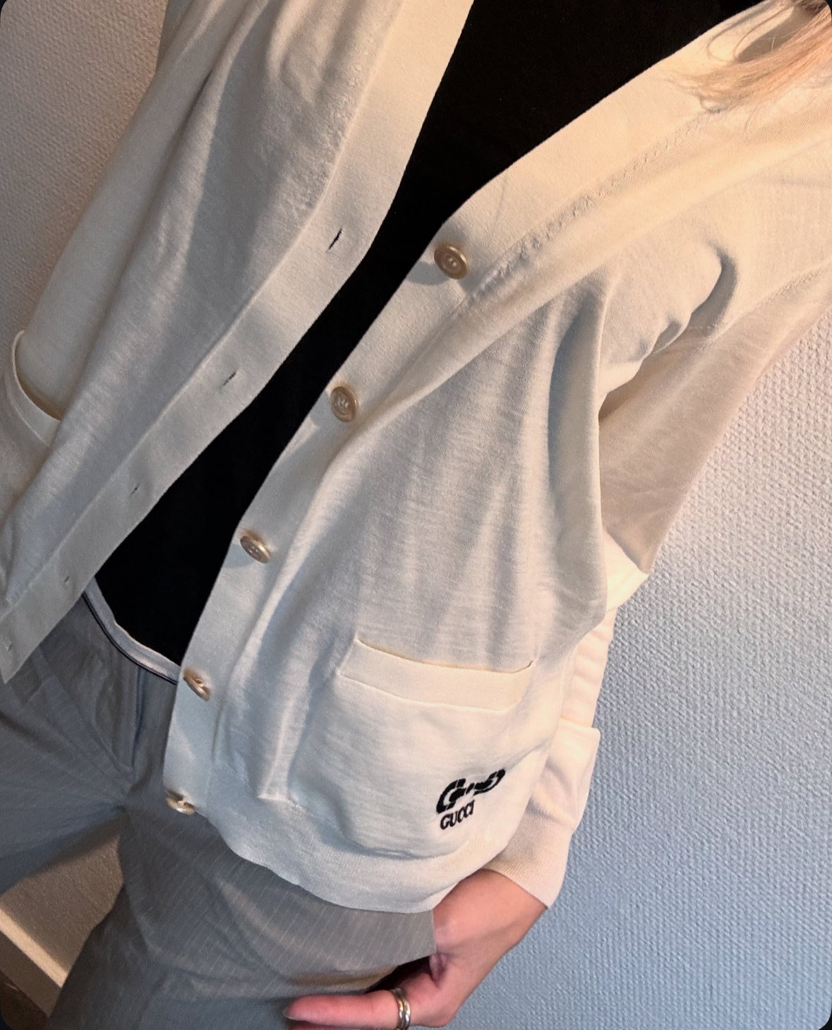 Gucci Cardigan - Logo & bidsel - Ny og ubrugt m. tag - L