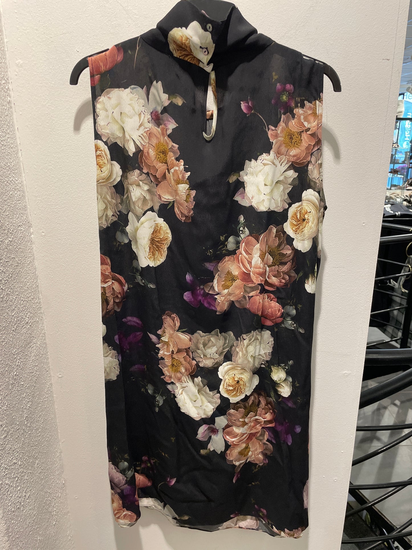 SAND Copenhagen Silk-Touch Viscose Floral Dress – Cowl Neck – XL