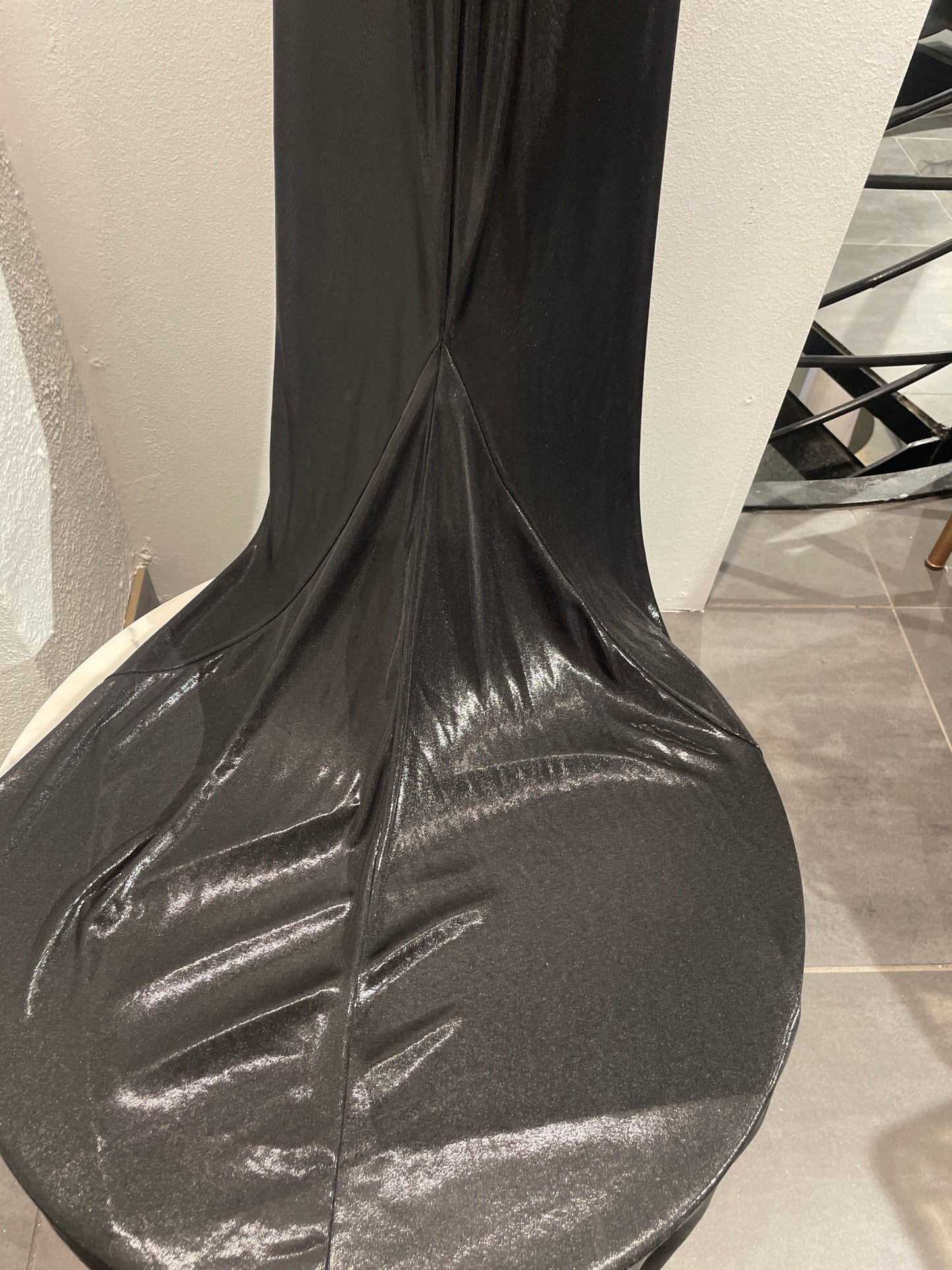 Haider Ackermann - Long black dress - deep open back - extra wide at bottom - XS/S - Medinas Wardrobe