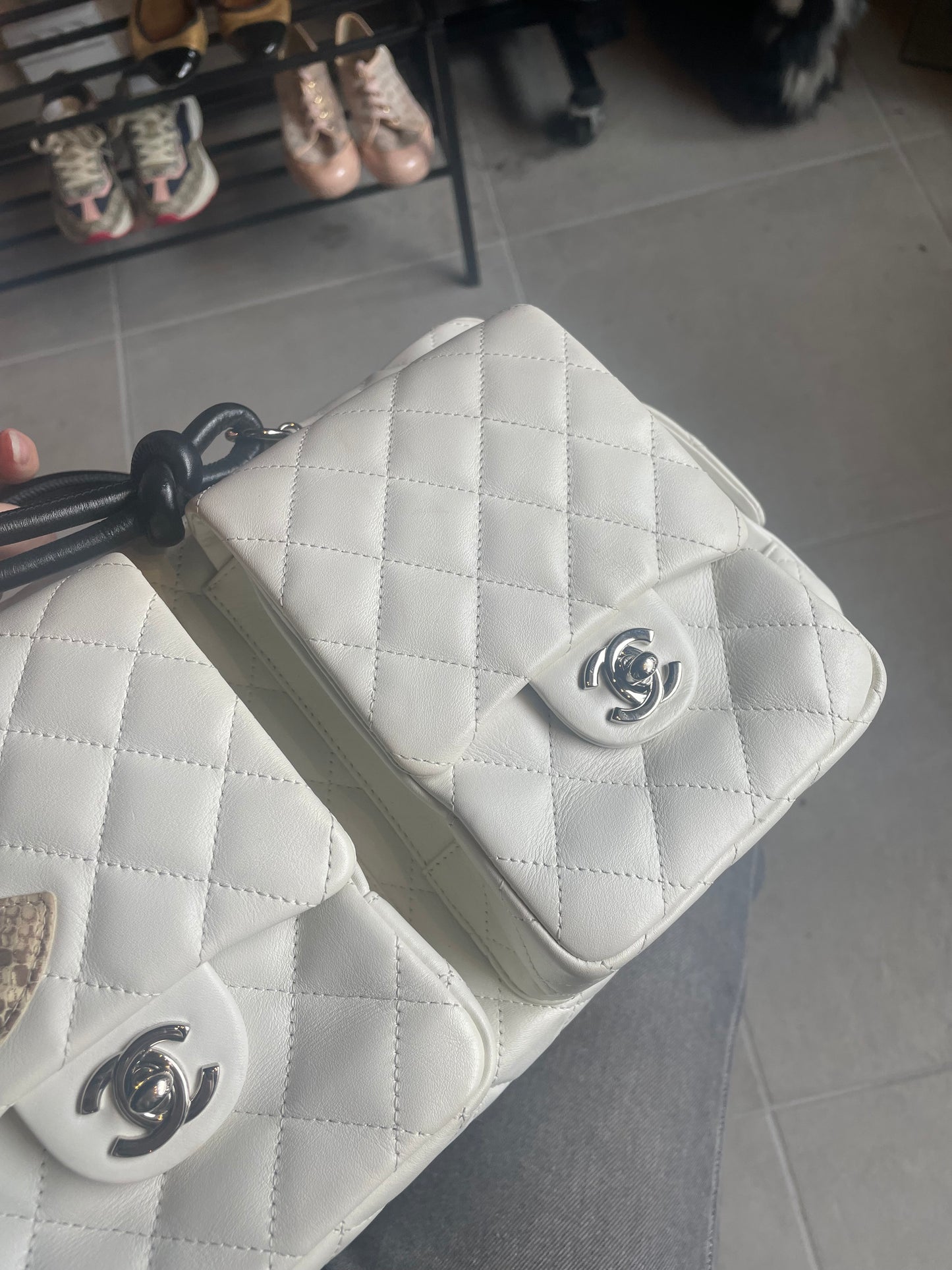 Chanel - Reporter str. XL taske m. Python