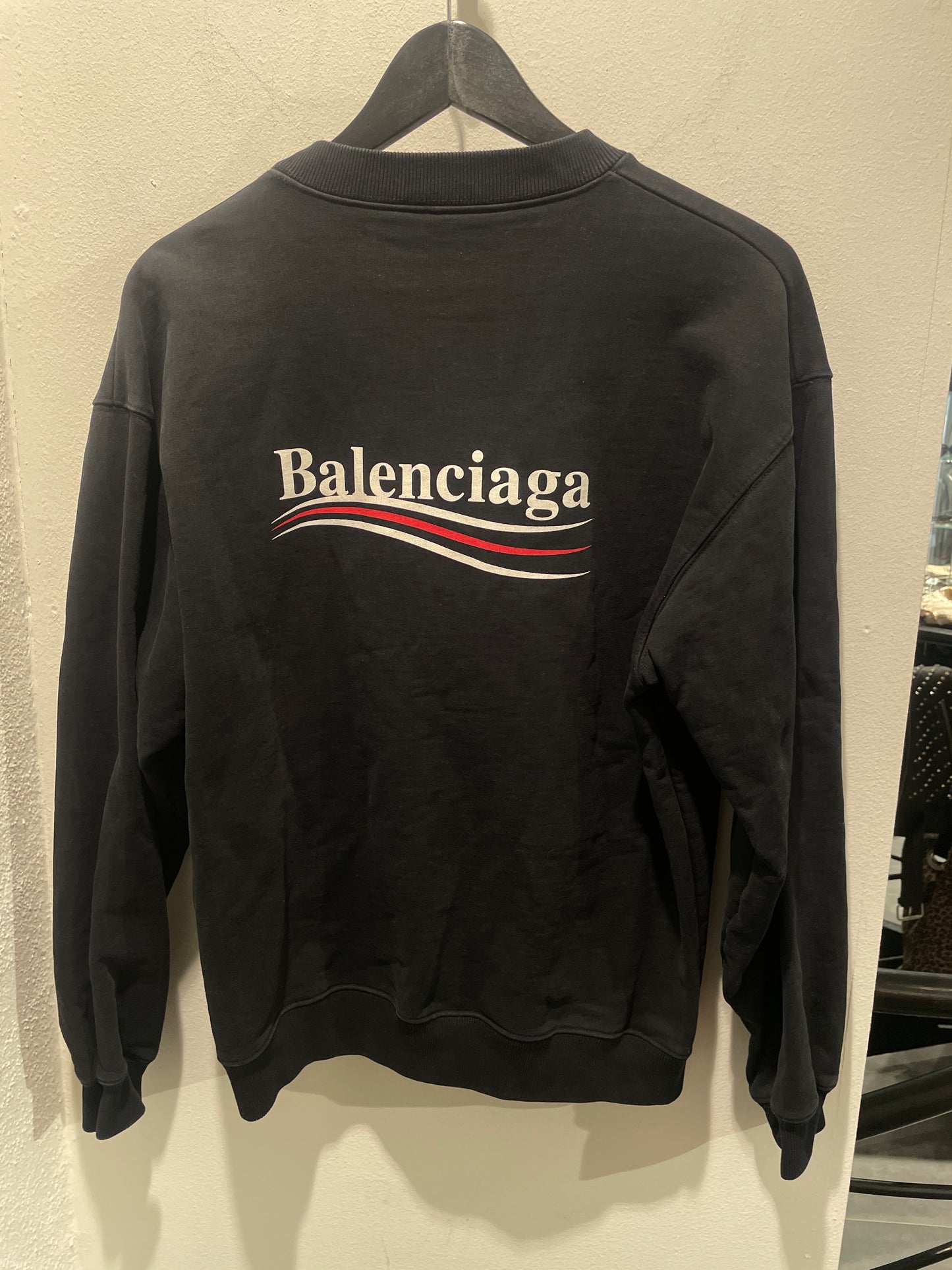Balenciaga - Logo Sweatshirt - Black - Medinas Wardrobe - M