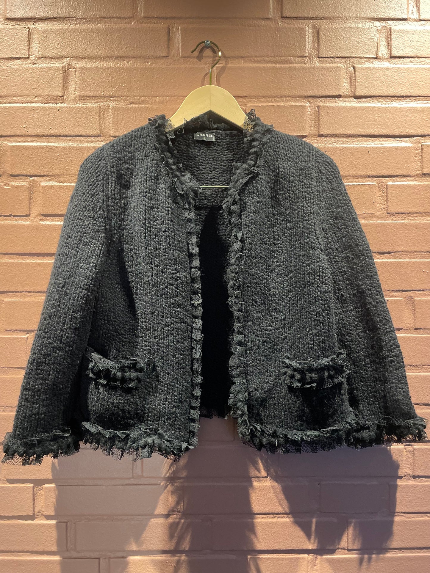 Chanel Cashmere Jakke - sort