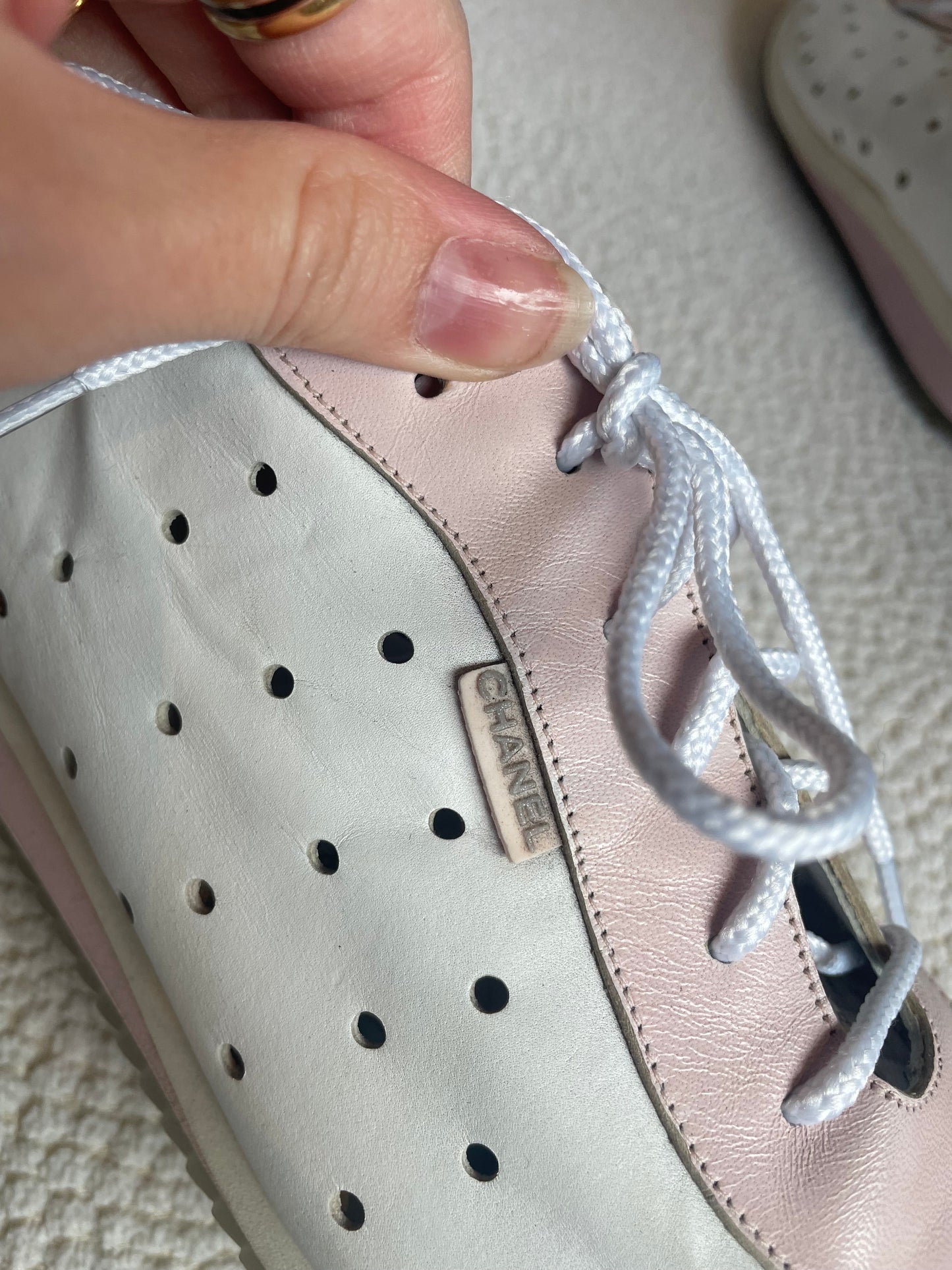 Chanel - Sneaks - Rosa & Hvid - Str. 37