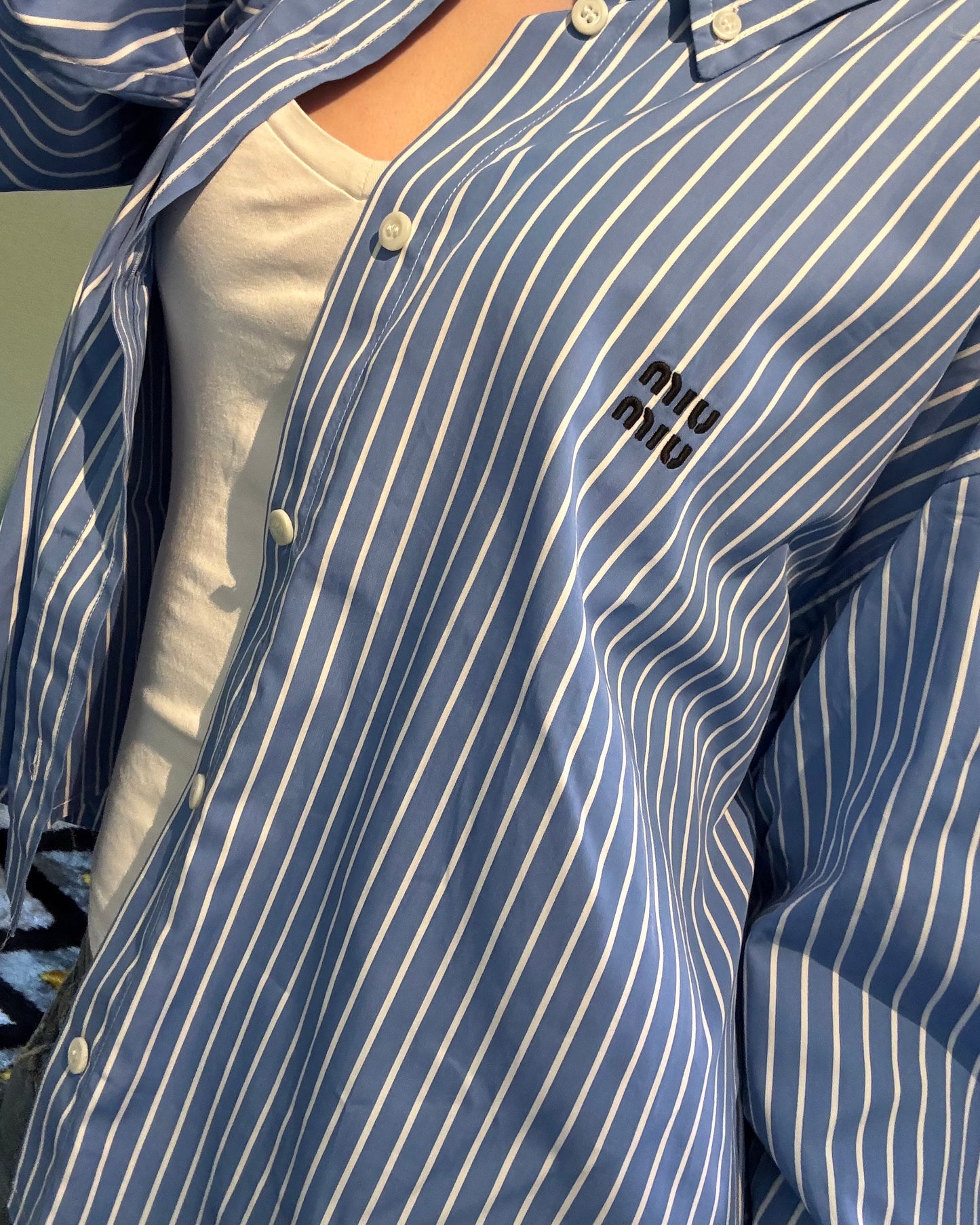 Miu Miu Poplin Shirt - Ny & eftertragtet - Boxy fit, Medium