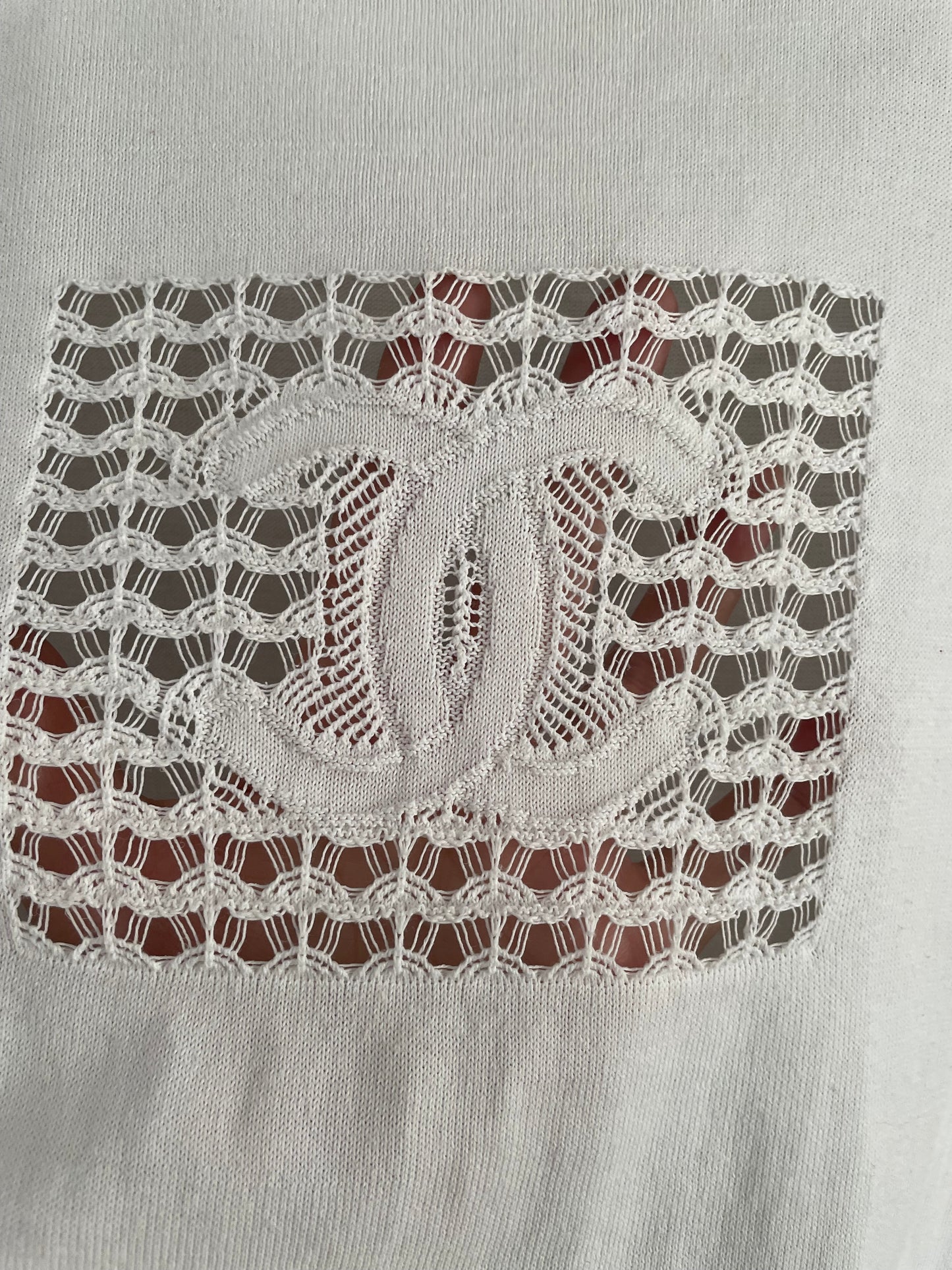 Chanel - T-shirt - CC logo front - hvid - str. S/M