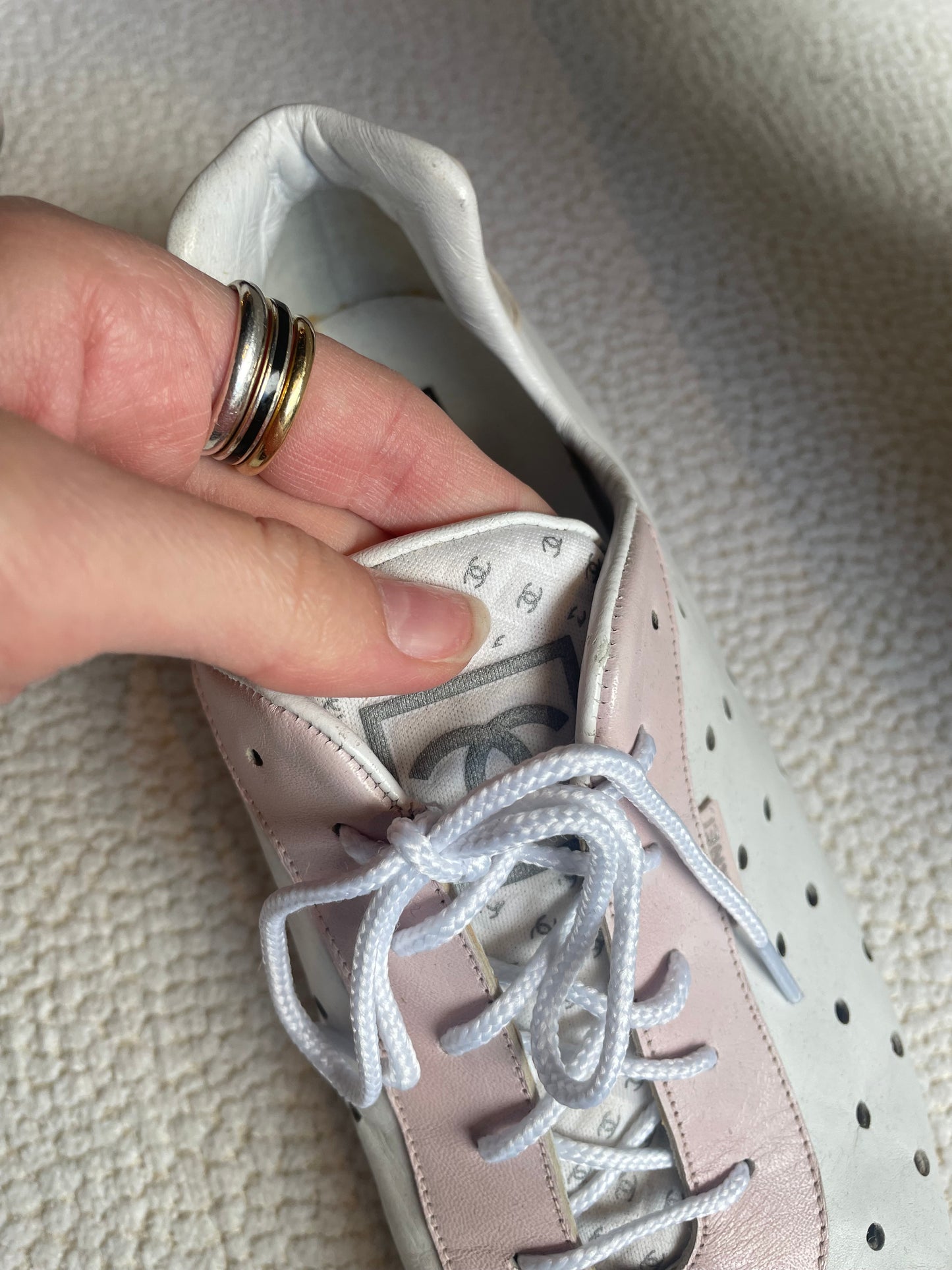 Chanel - Sneaks - Rosa & Hvid - Str. 37