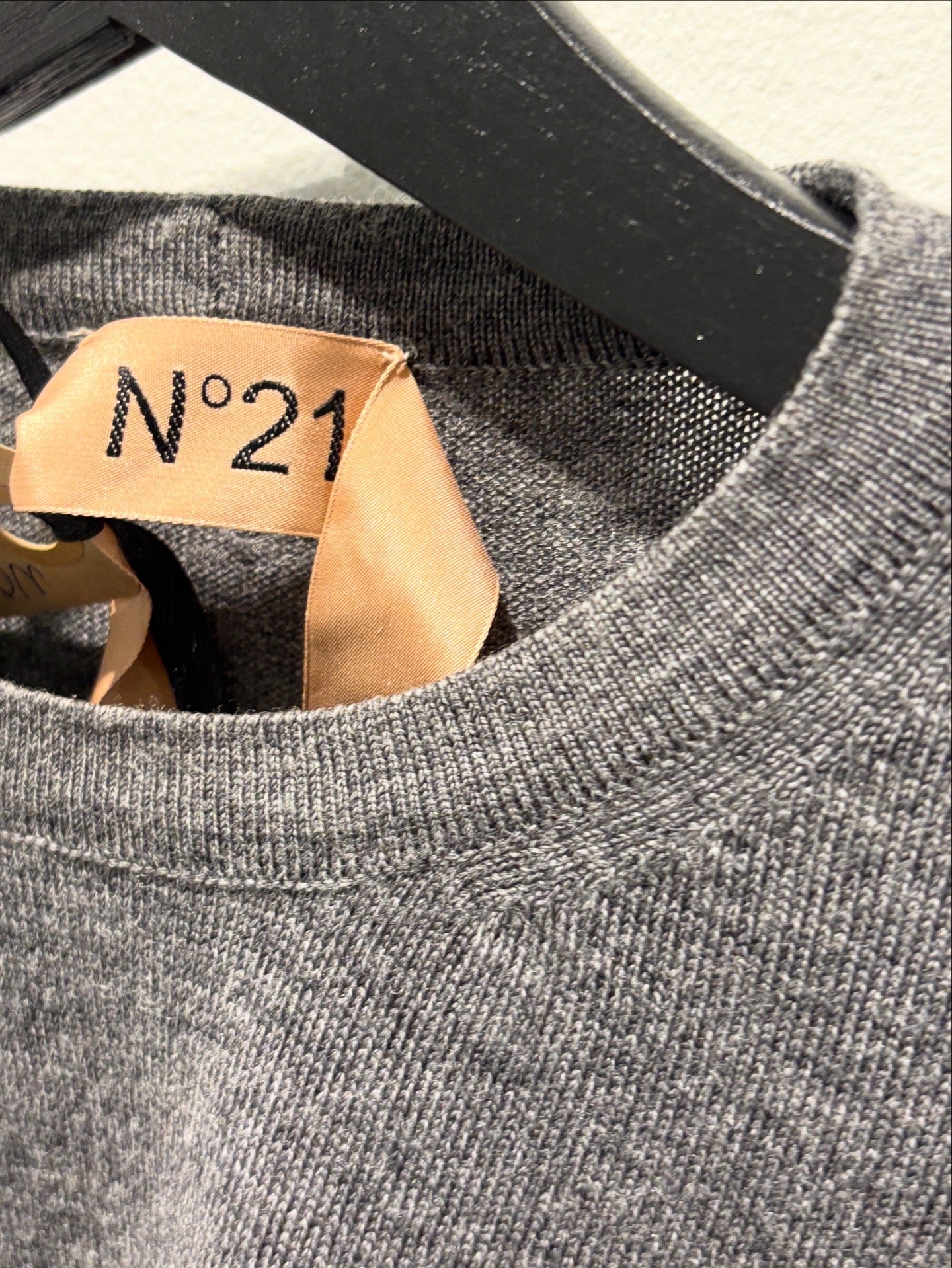 N°21 Thin Knit Sweater - Grey - Size S