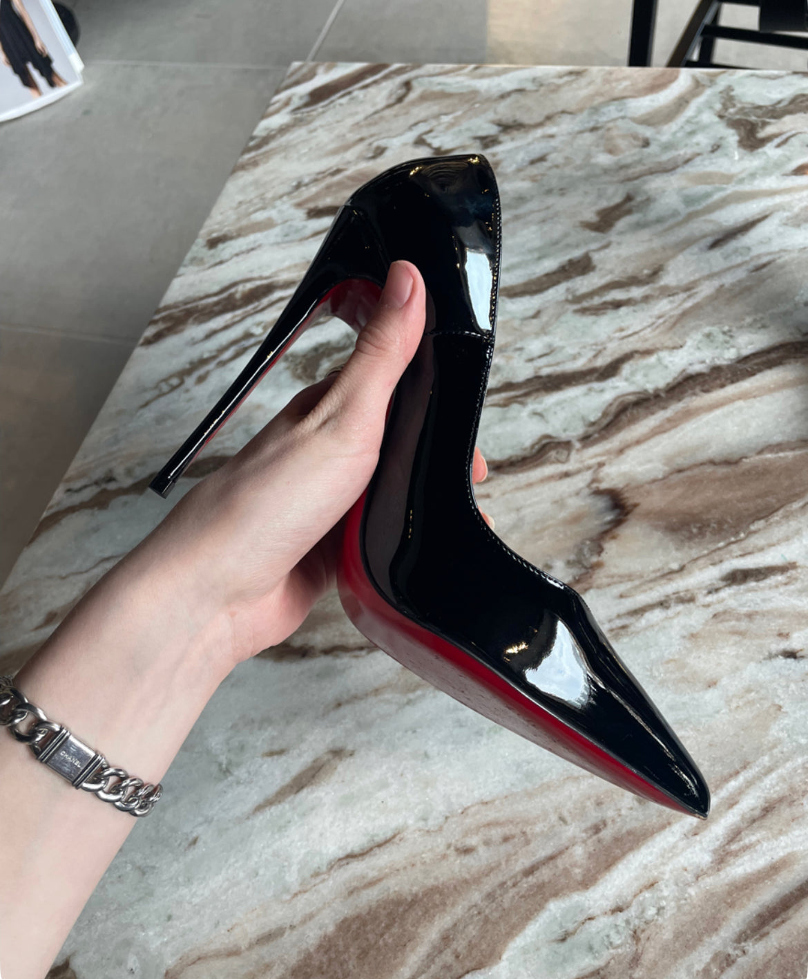 Christian Louboutin - Patentlæder - Str. 38
