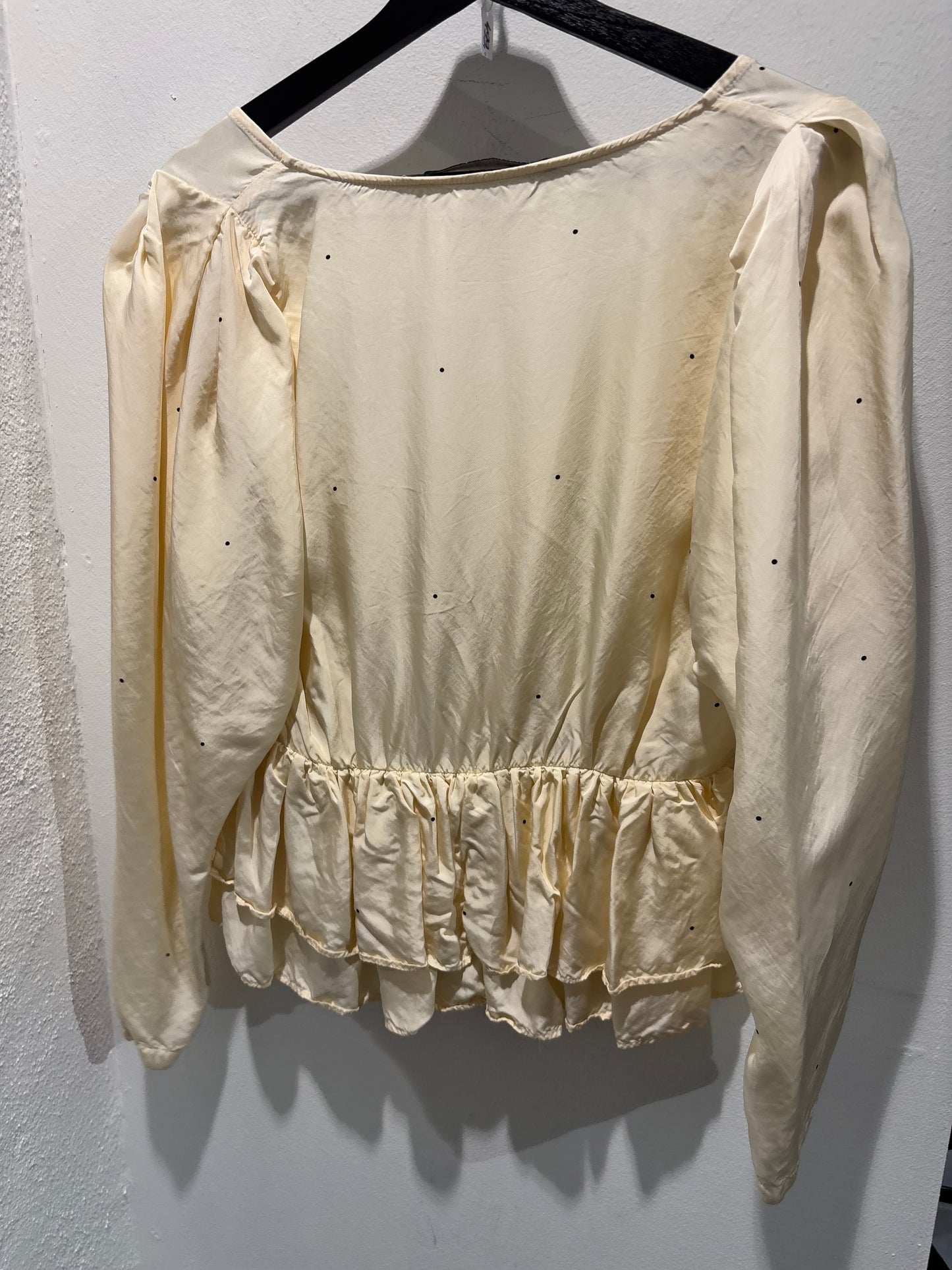 Designers Remix - Shirt - ecru / pastel yellow w. dots - EU36 - Medinas Wardrobe