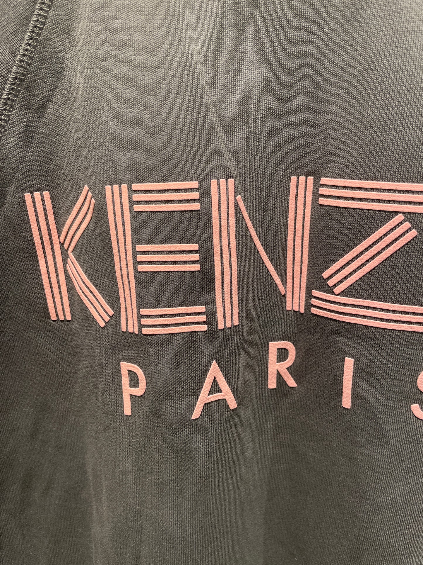 Kenzo Paris – Brand New with Tags Zip-Up Sweatshirt in Charcoal Grey/Pink - M