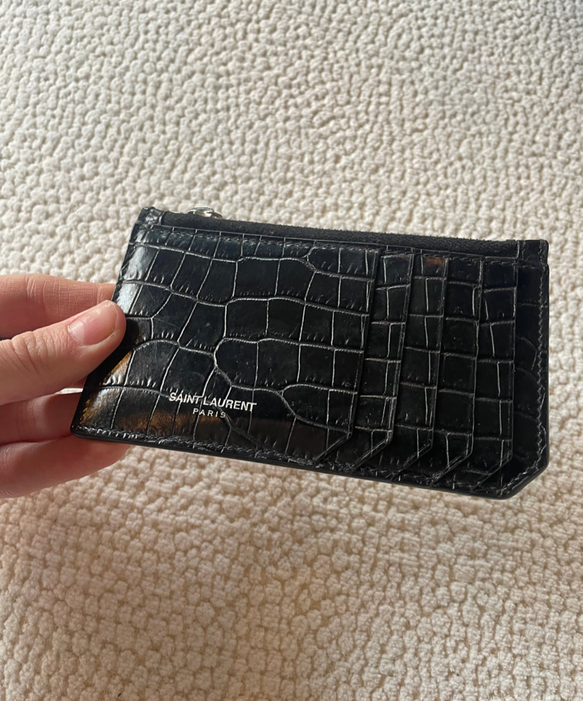 Saint Laurent taske og pung - Alligator præget læder