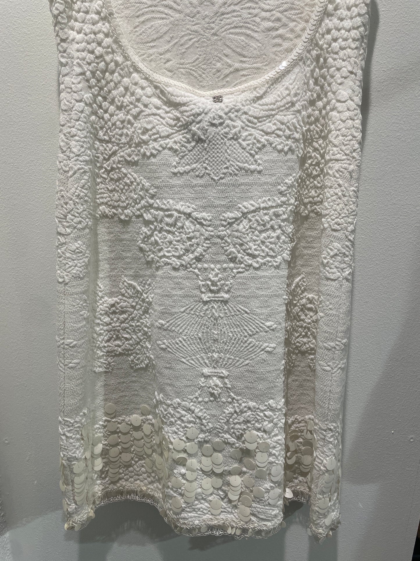 Chanel Cocktail Dress – White with Sequins & Stretch - EU 36/38