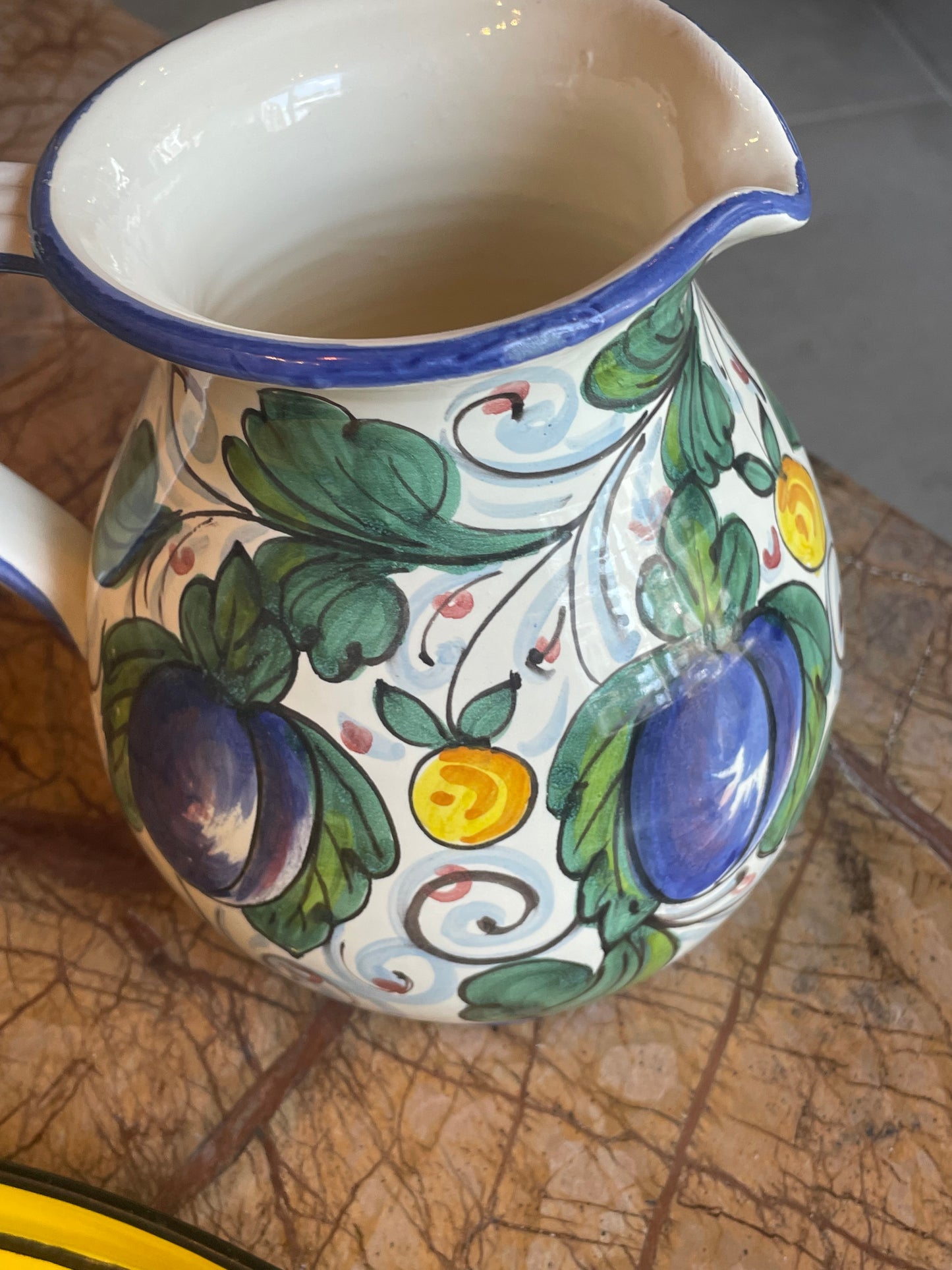 Stor Toscana kande - Blommer - Italiensk porcelæn