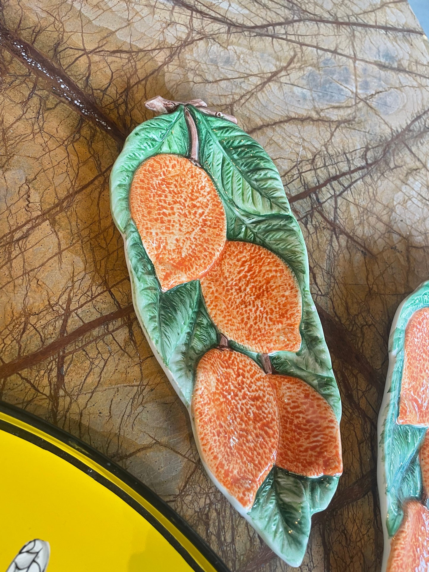 Orange Citrus fad - Italiensk porcelæn