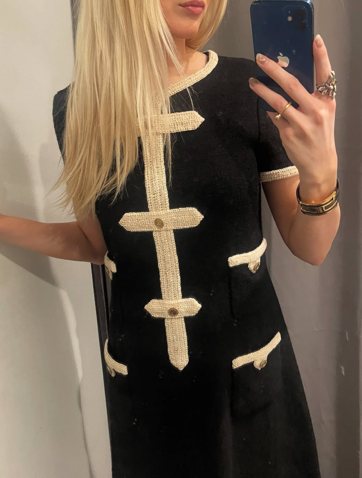 Iconic Chanel Dress – Tweed in Black & White - EU 38 (S/M)