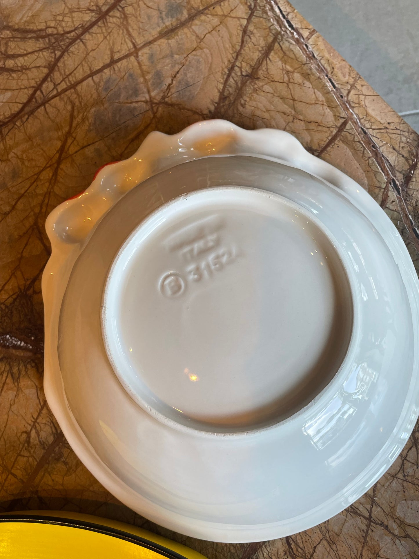 Stor skål med jordbær - Italiensk porcelæn
