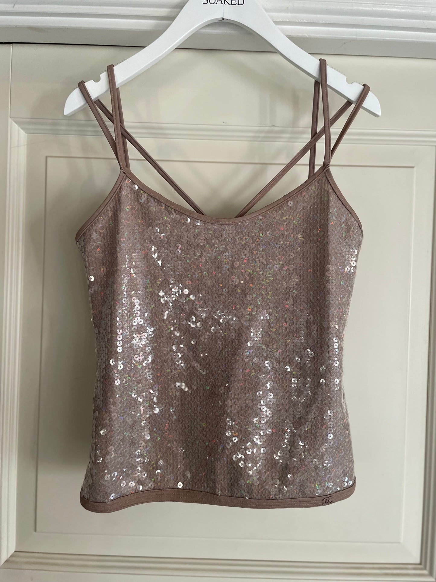 Chanel - paillet top - old pink
