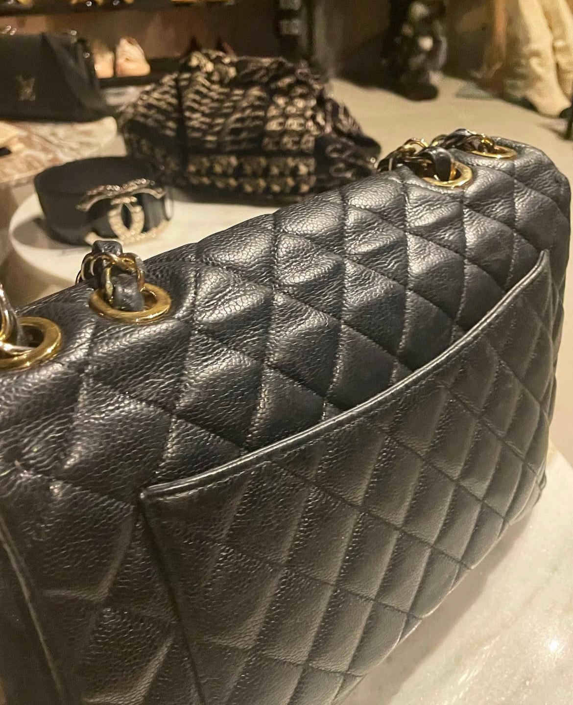 Chanel - Classic single flap bag - 24k guld