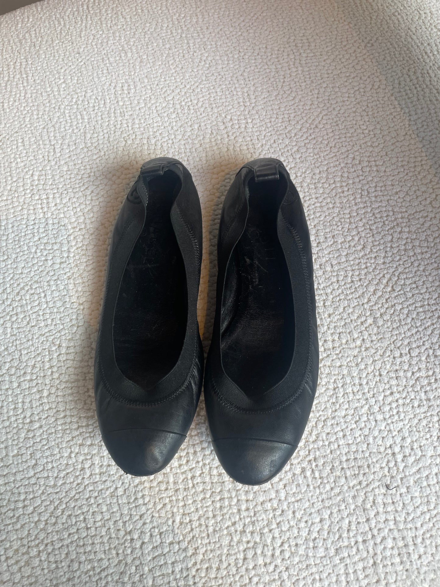 Chanel ballerina - Sort læder - 38