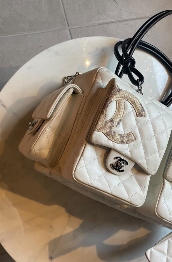 Chanel - Reporter str. XL taske m. Python