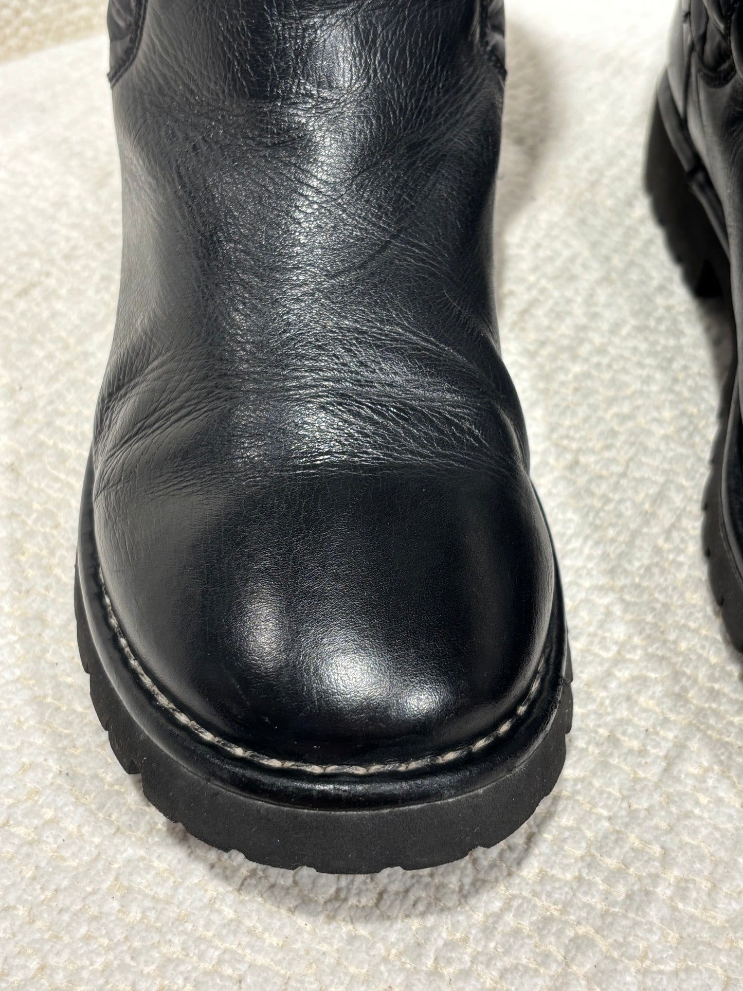 Chanel Biker Boots – Black Quilted Nylon & Leather – EU 39,5