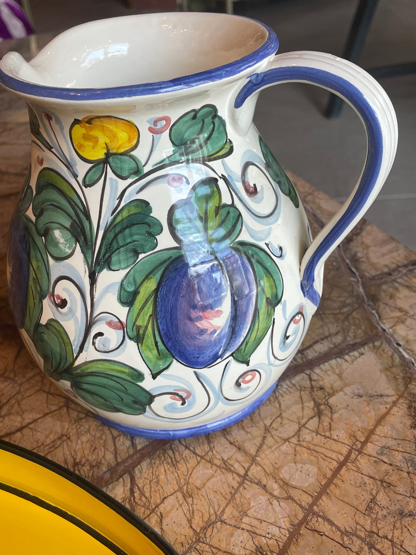 Stor Toscana kande - Blommer - Italiensk porcelæn