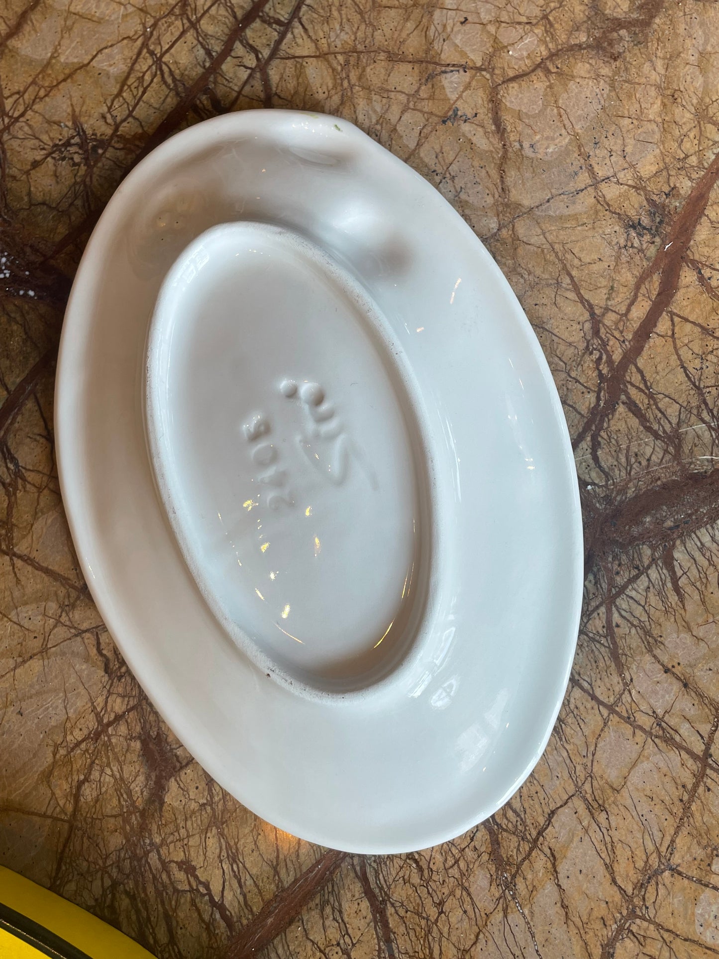 Fad til oliven - Italiensk porcelæn - M. tandstikholder - Sæt af 2