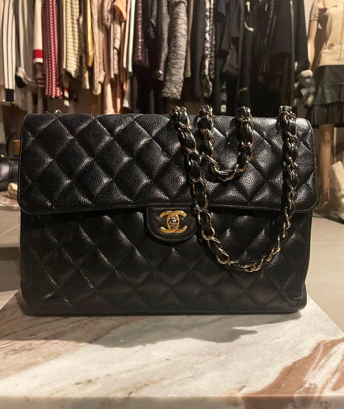 Chanel - Classic single flap bag - 24k guld
