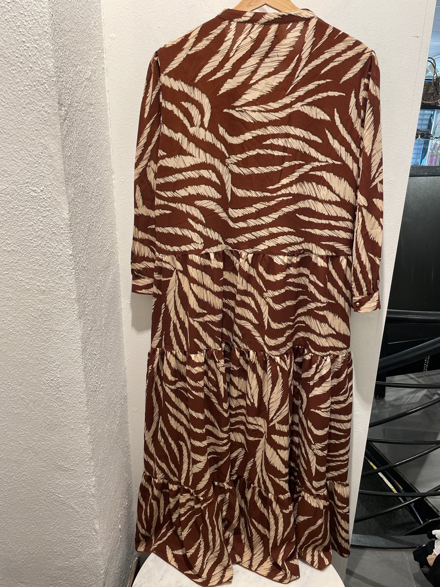 Lollys Laundry Nee Dress – Brown-Rust/Cream - XL