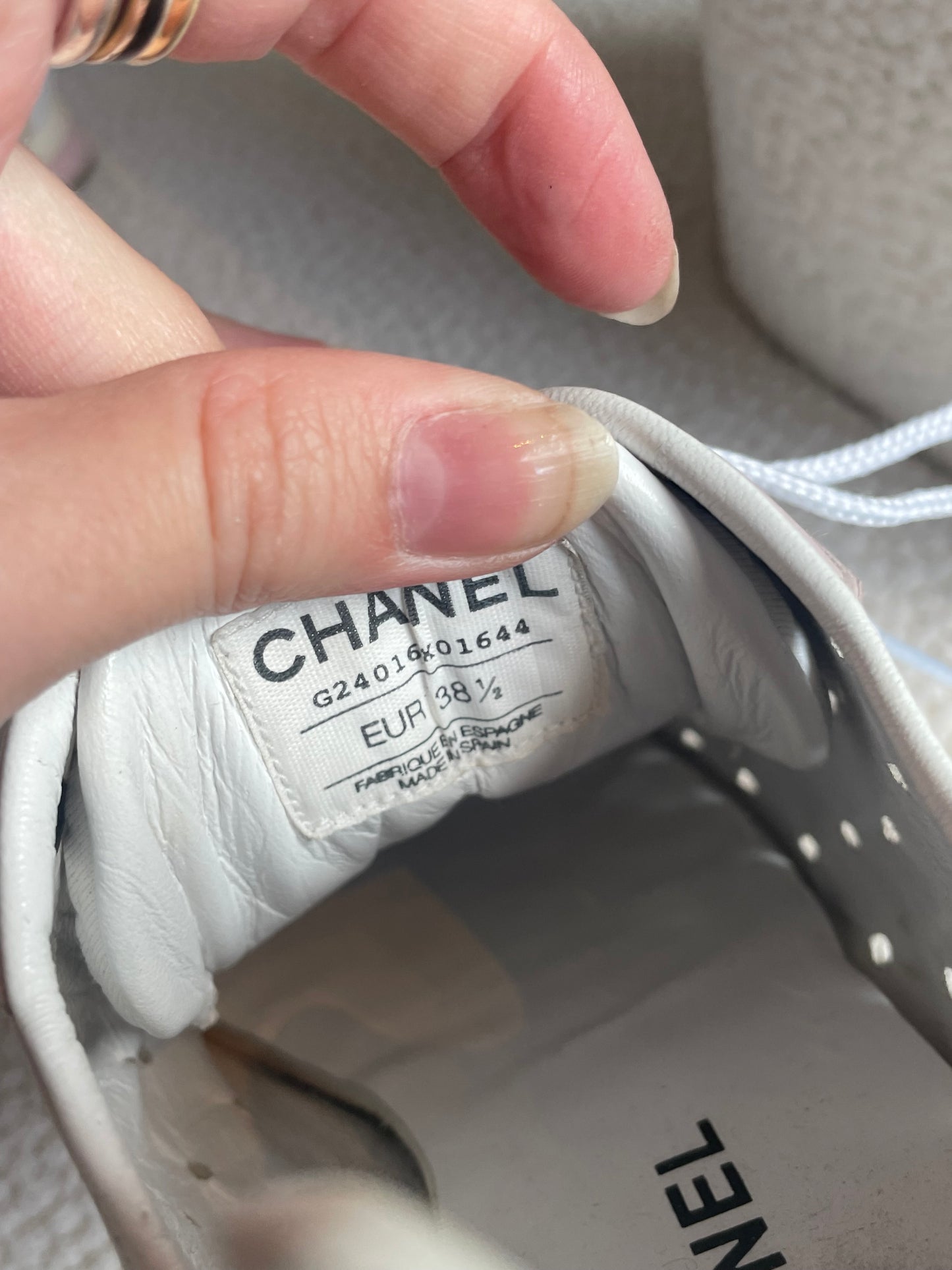 Chanel - Sneaks - Rosa & Hvid - Str. 37