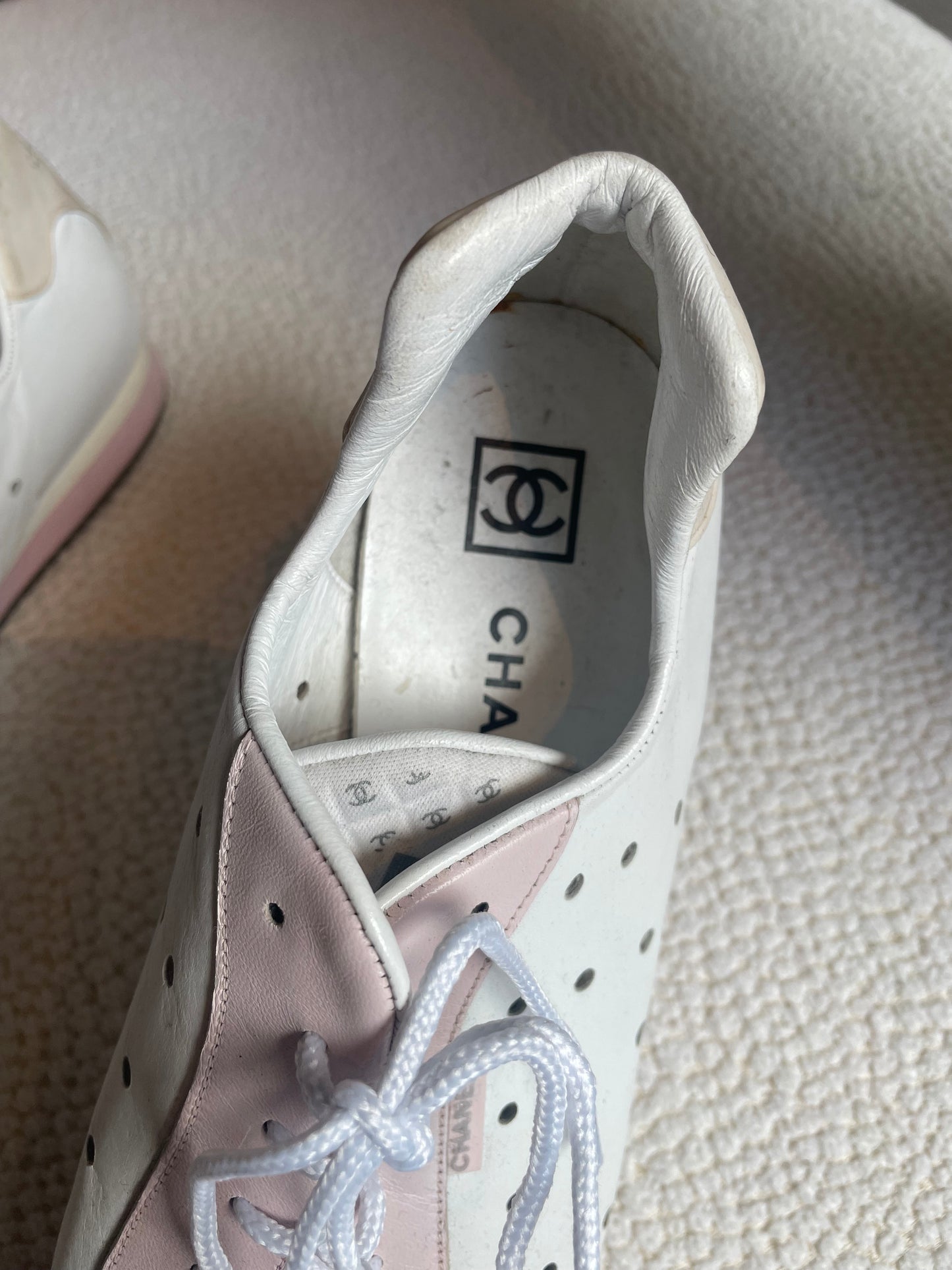 Chanel - Sneaks - Rosa & Hvid - Str. 37