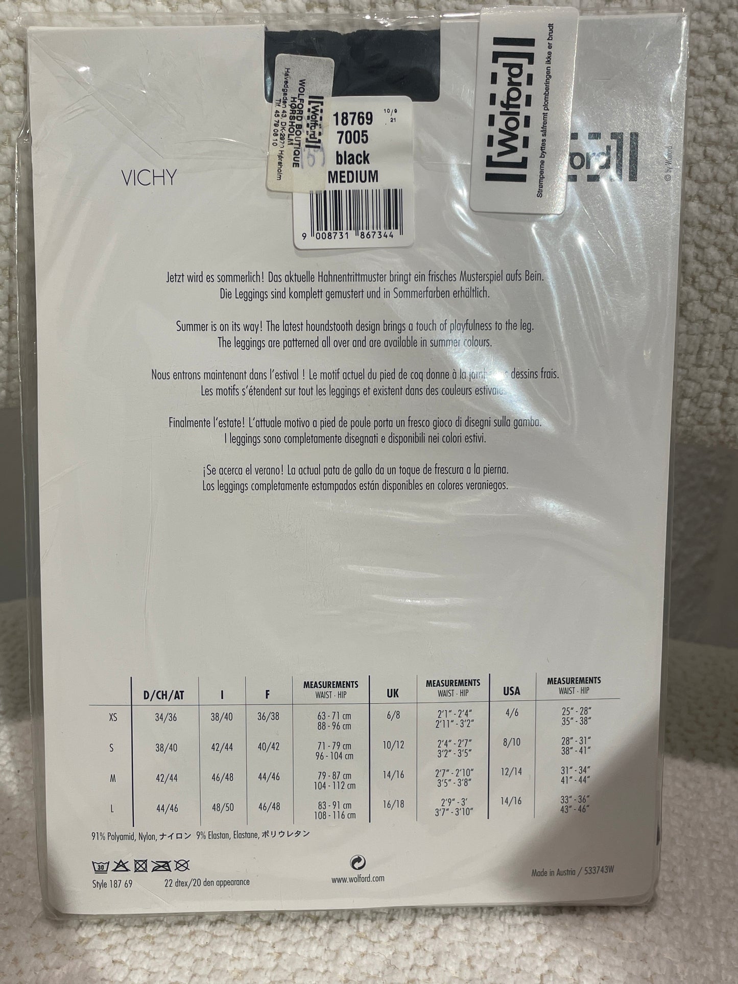 New Wolford leggings - Vichy - M