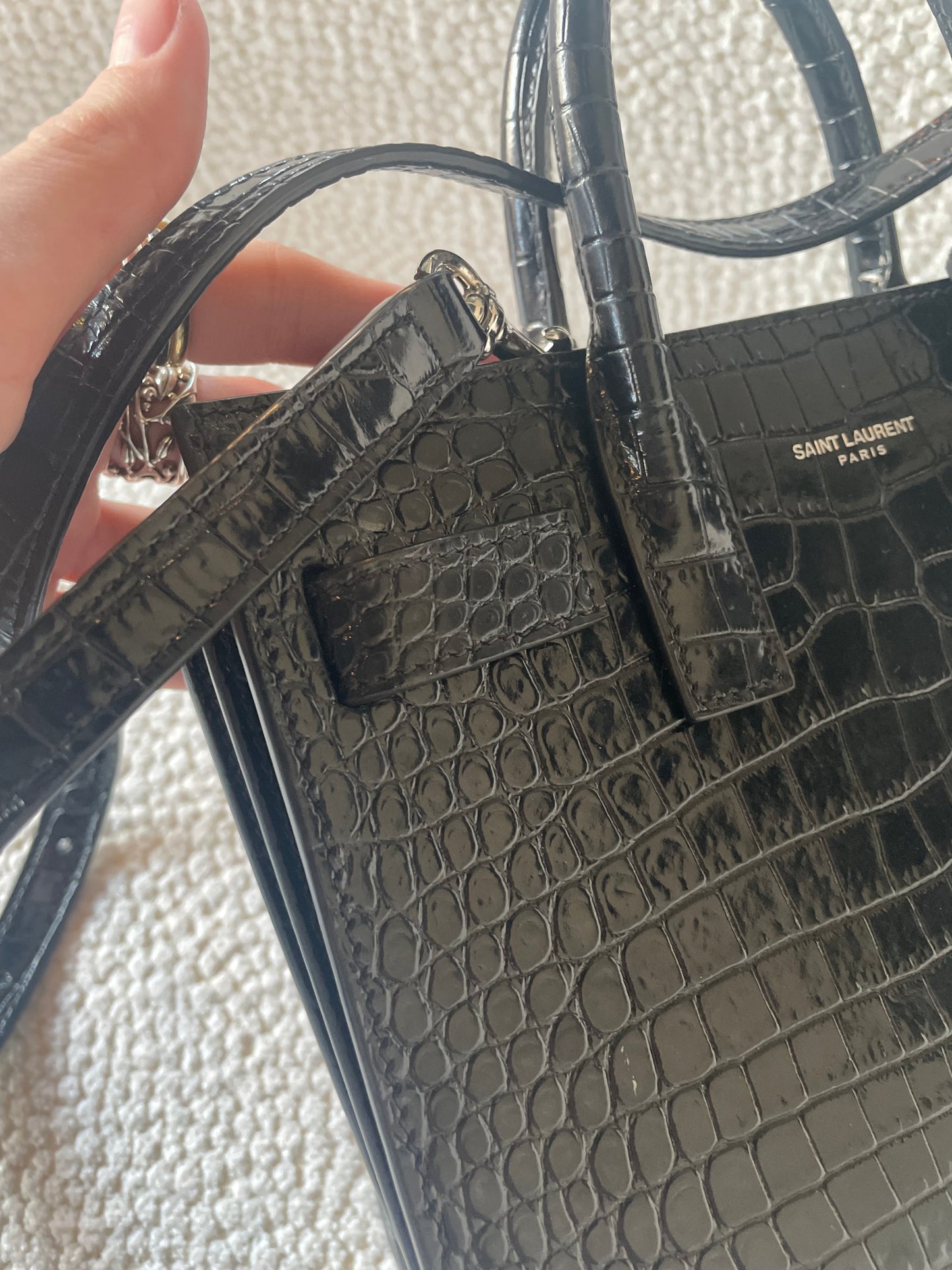 Saint Laurent taske og pung - Alligator præget læder