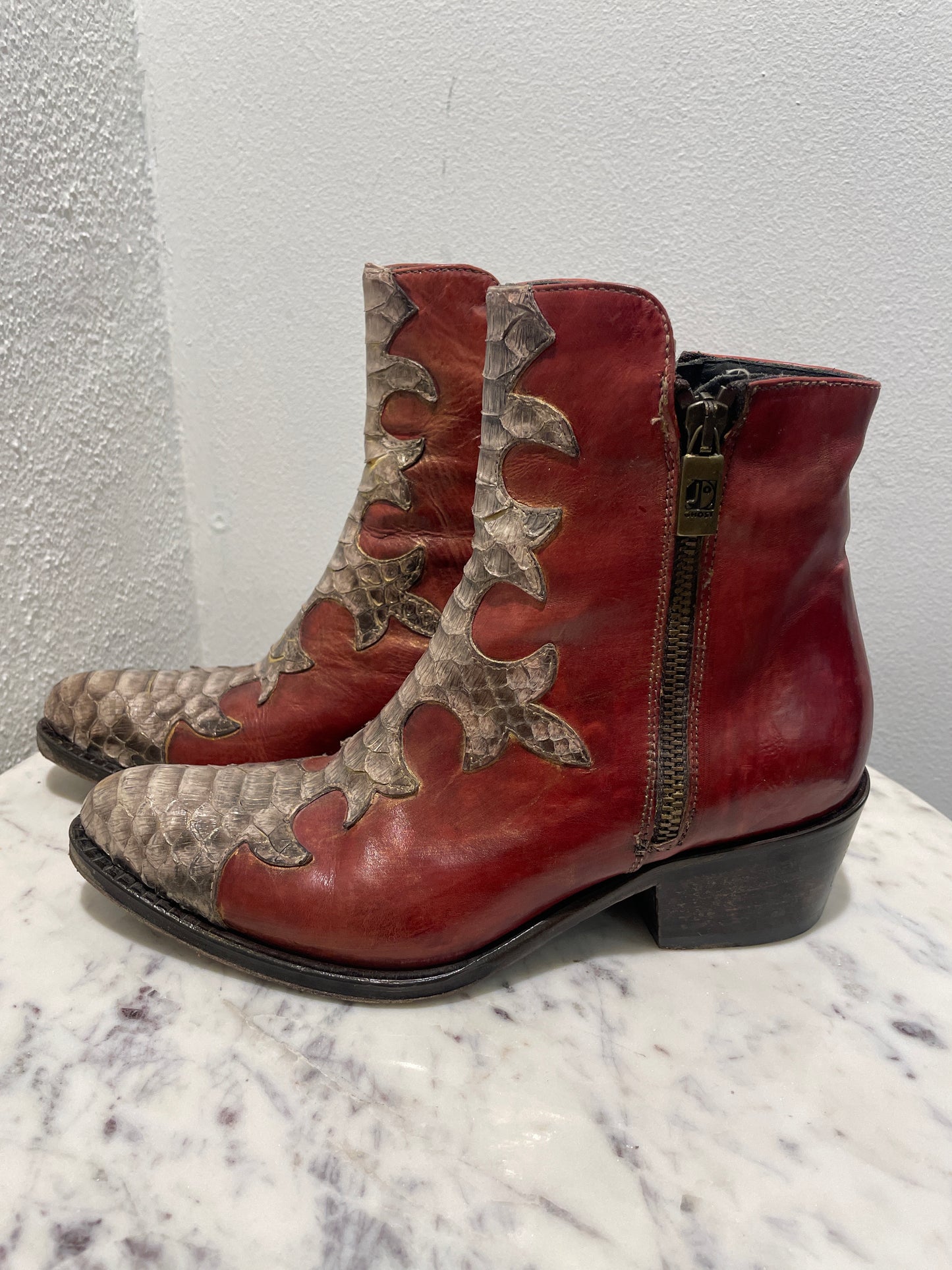 Jo Ghost Handcrafted Python Western Boots - 37,5