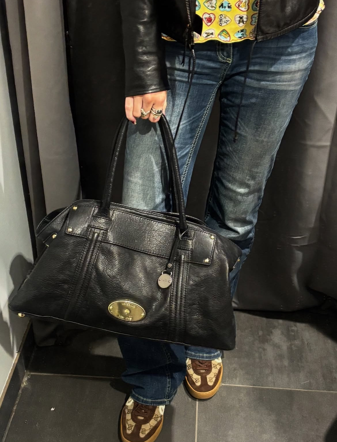Mulberry - Black Calfskin & Gold Hardware
