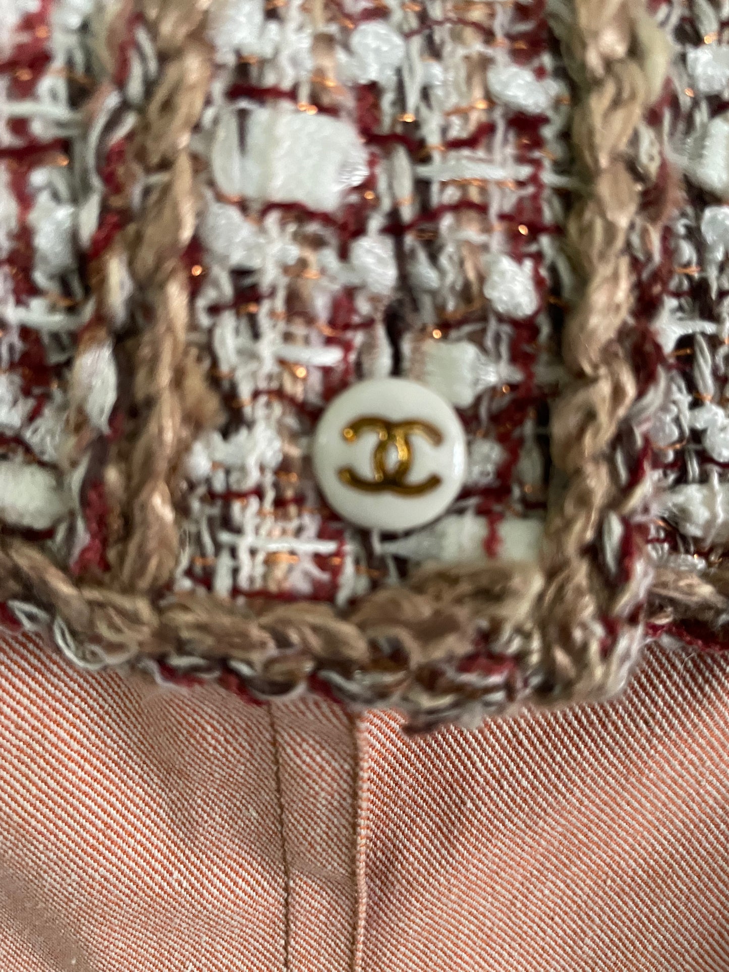 Chanel - Kjole - Tweed - Lærred - str S/M