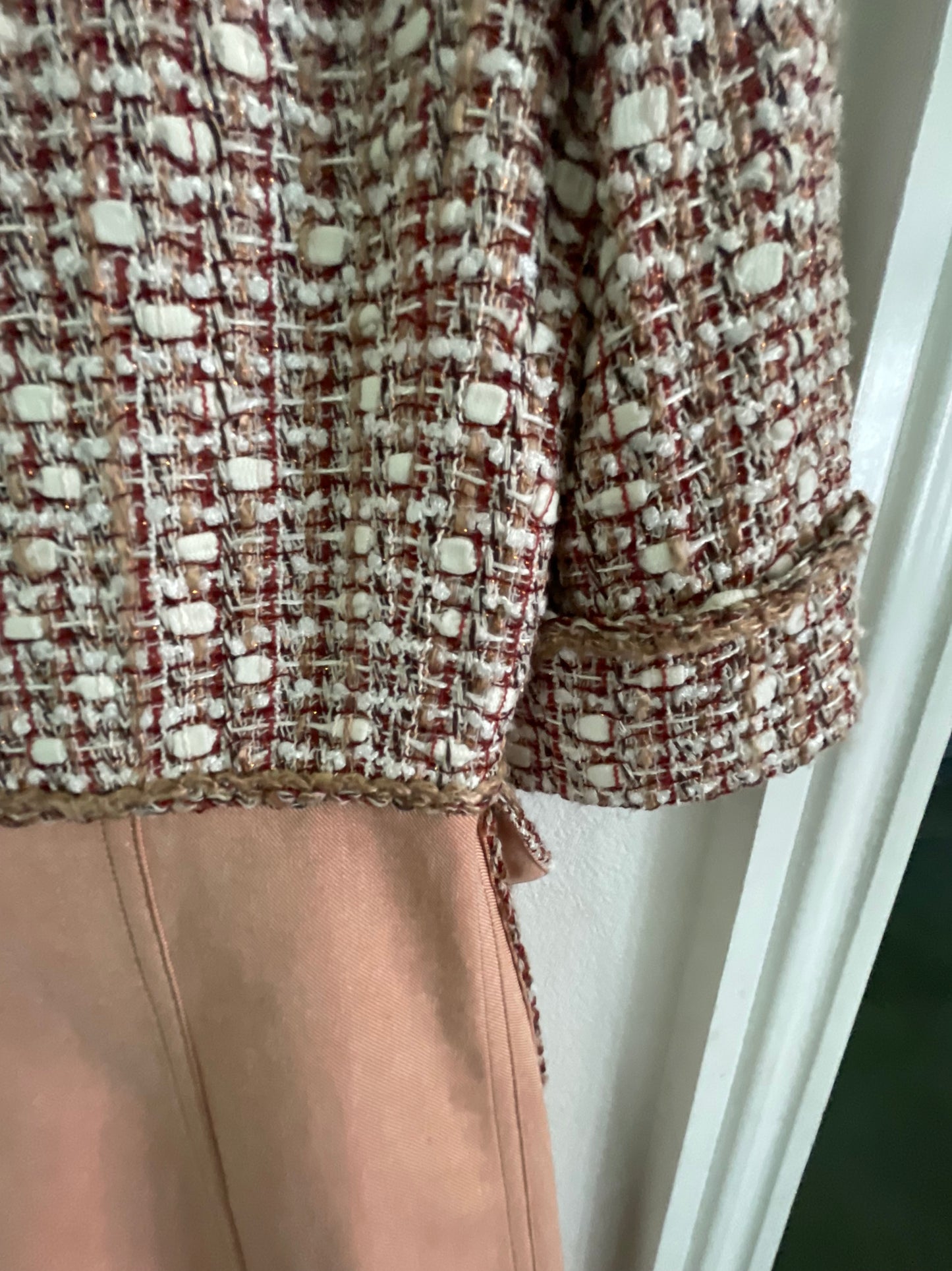 Chanel - Kjole - Tweed - Lærred - str S/M