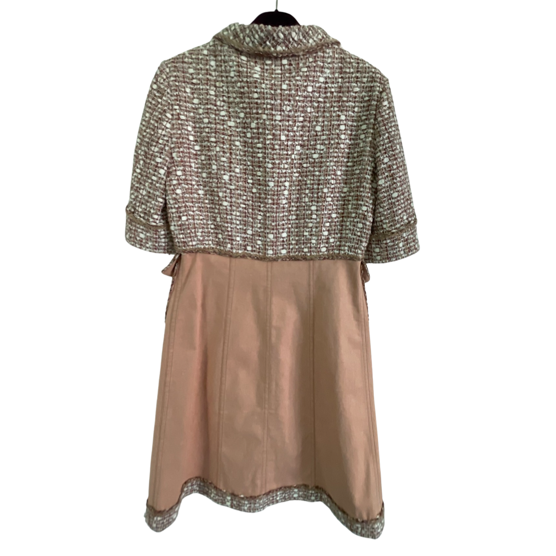 Chanel - Kjole - Tweed - Lærred - str S/M