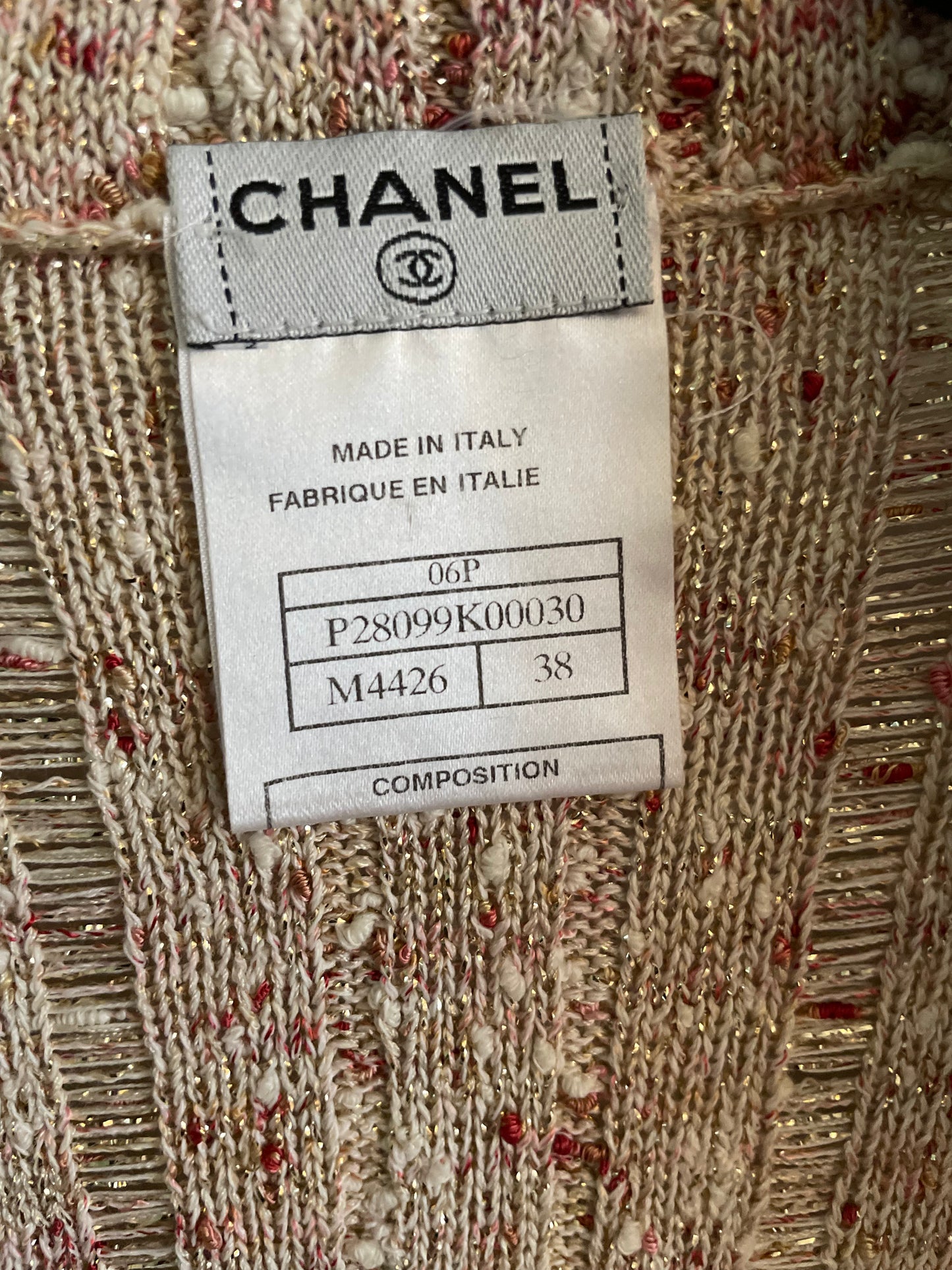 Chanel jakke - strik med glimmer