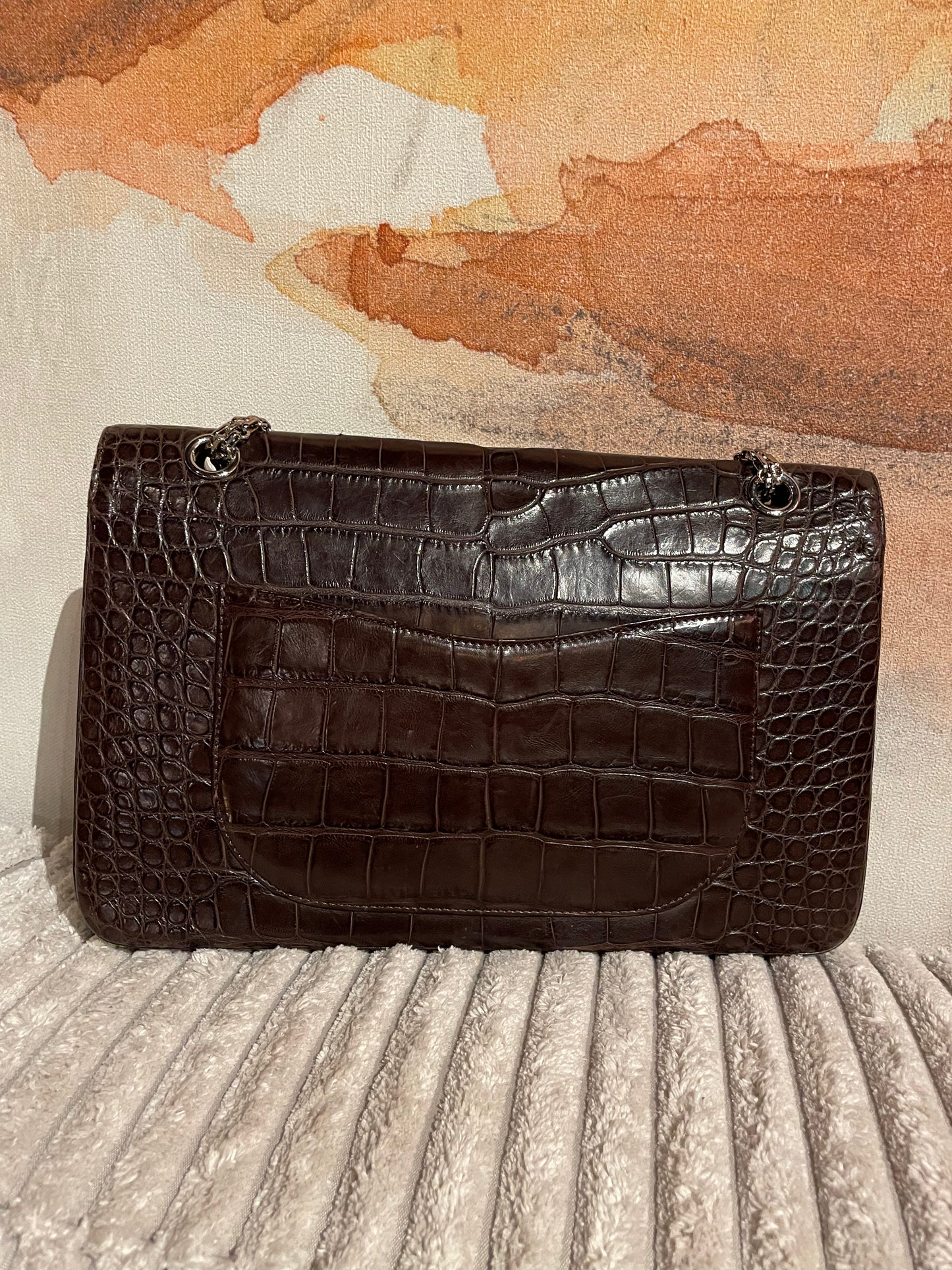 Chanel Alligator - Brun - Double Flap
