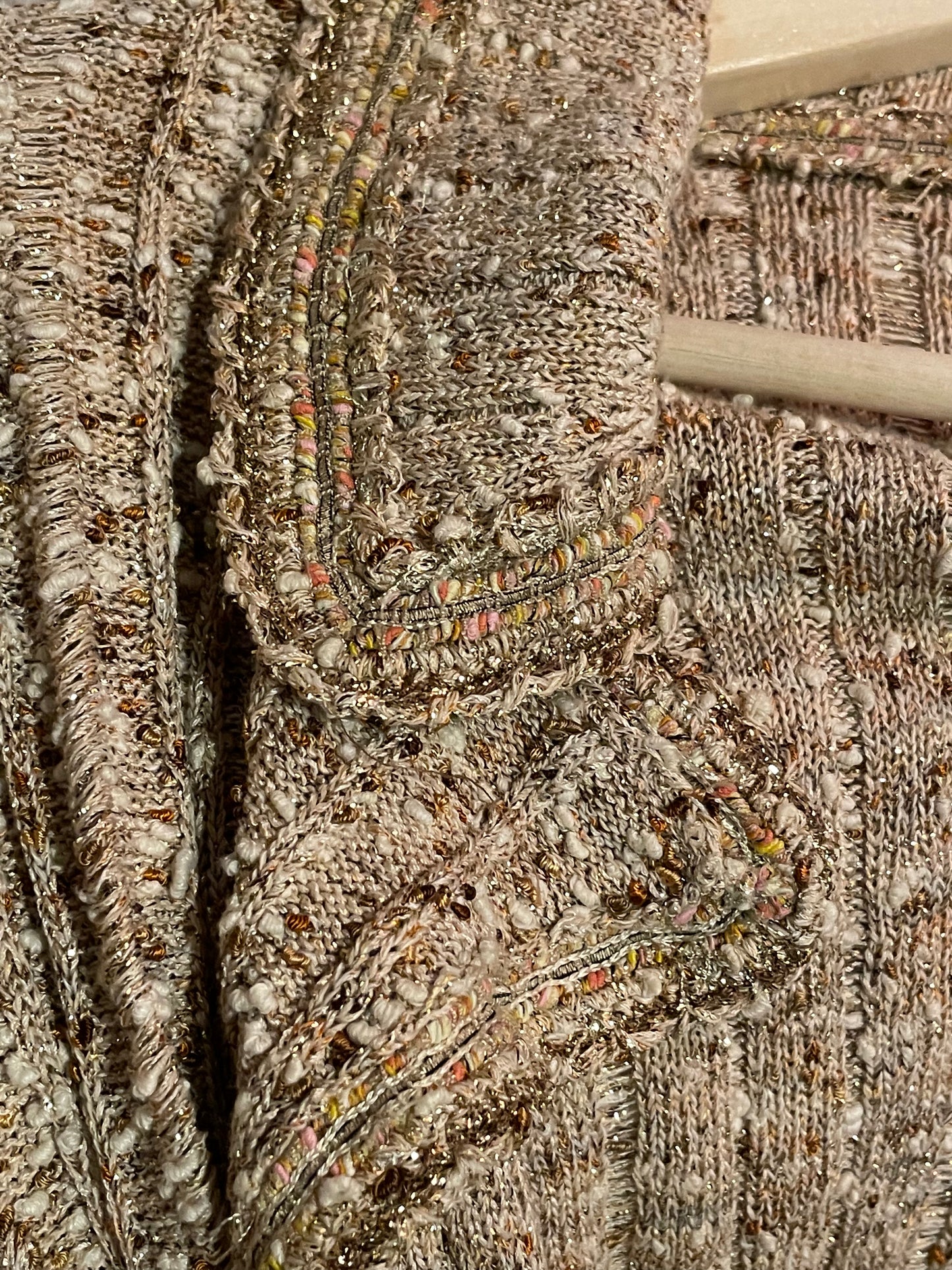 Chanel jakke - strik med glimmer