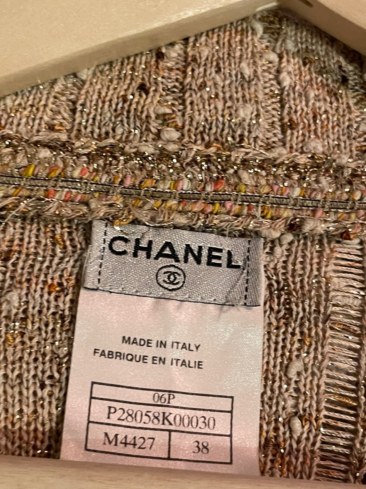 Chanel jakke - strik med glimmer