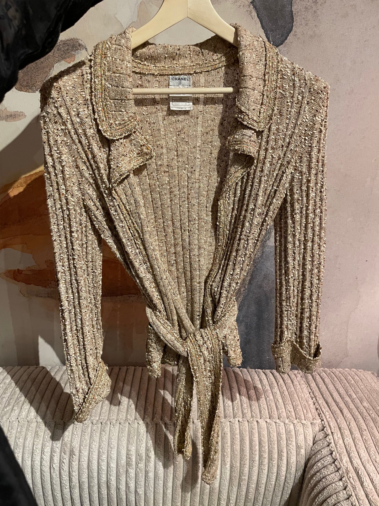 Chanel jakke - strik med glimmer
