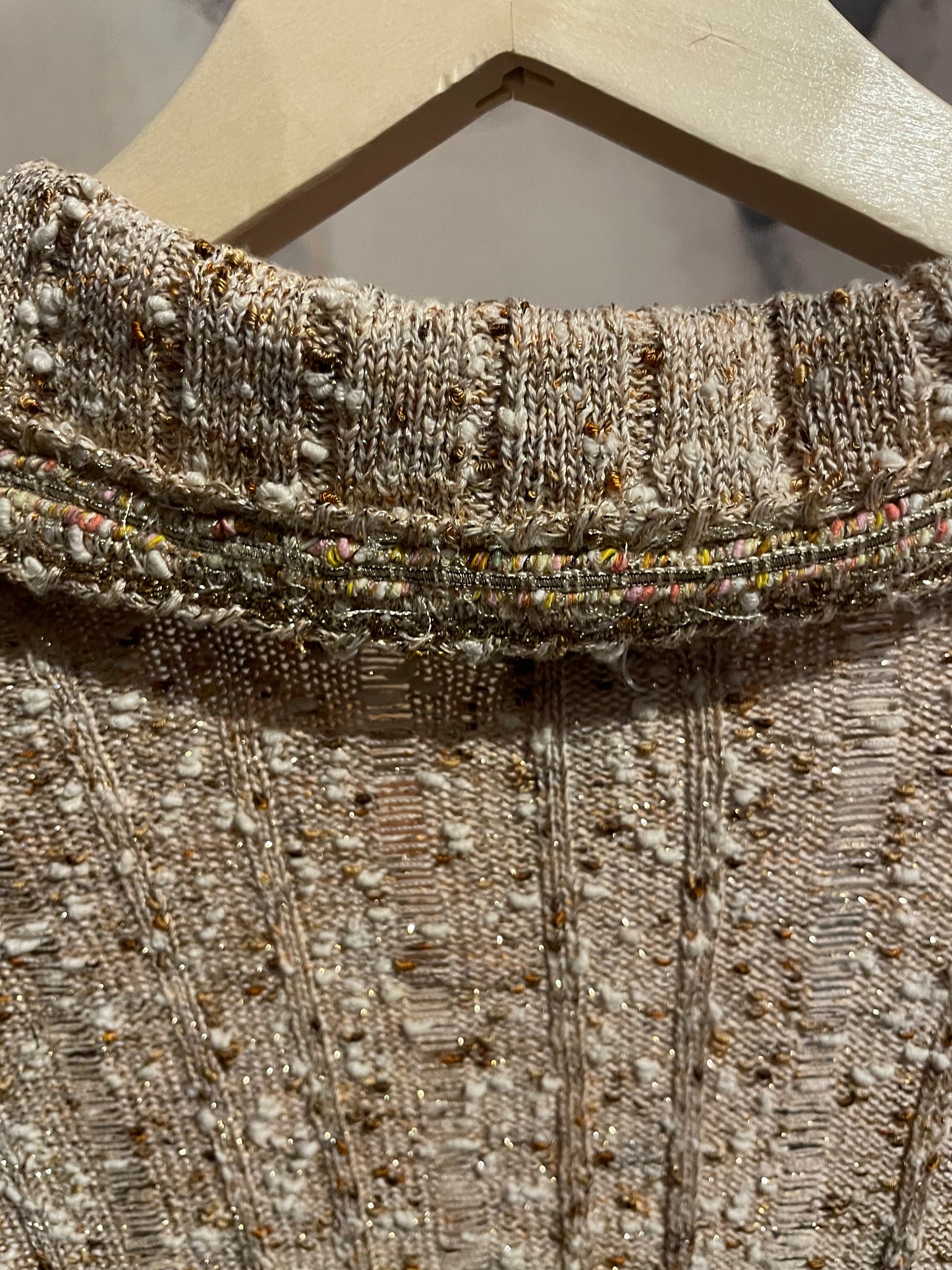 Chanel jakke - strik med glimmer