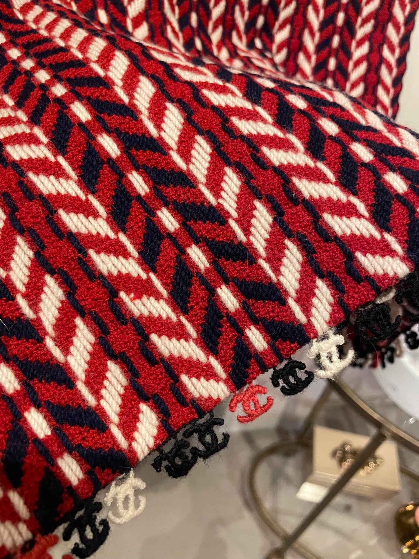 Eksklusivt Chanel sæt - Chevron Uld Tweed