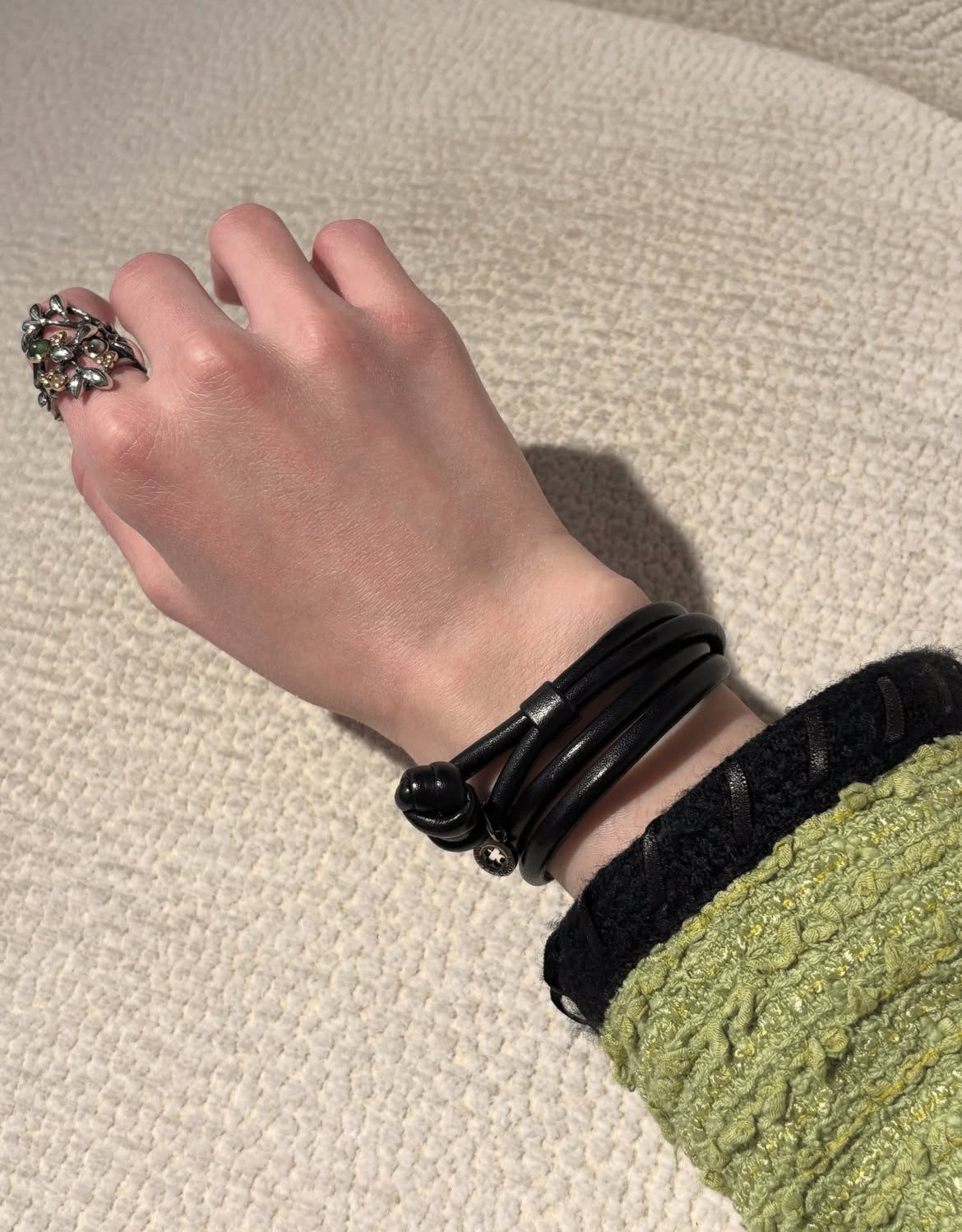Ole Lynggaard bracelet - black leather