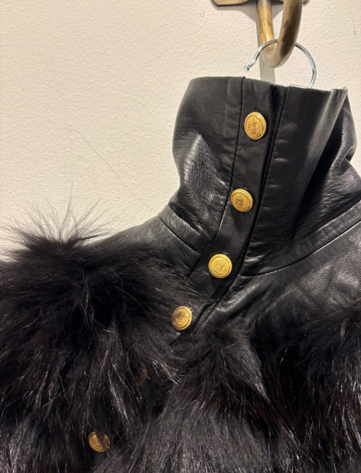Noir / Peter Ingwersen Fur Poncho - Black Fox & Lambskin - Size S-L