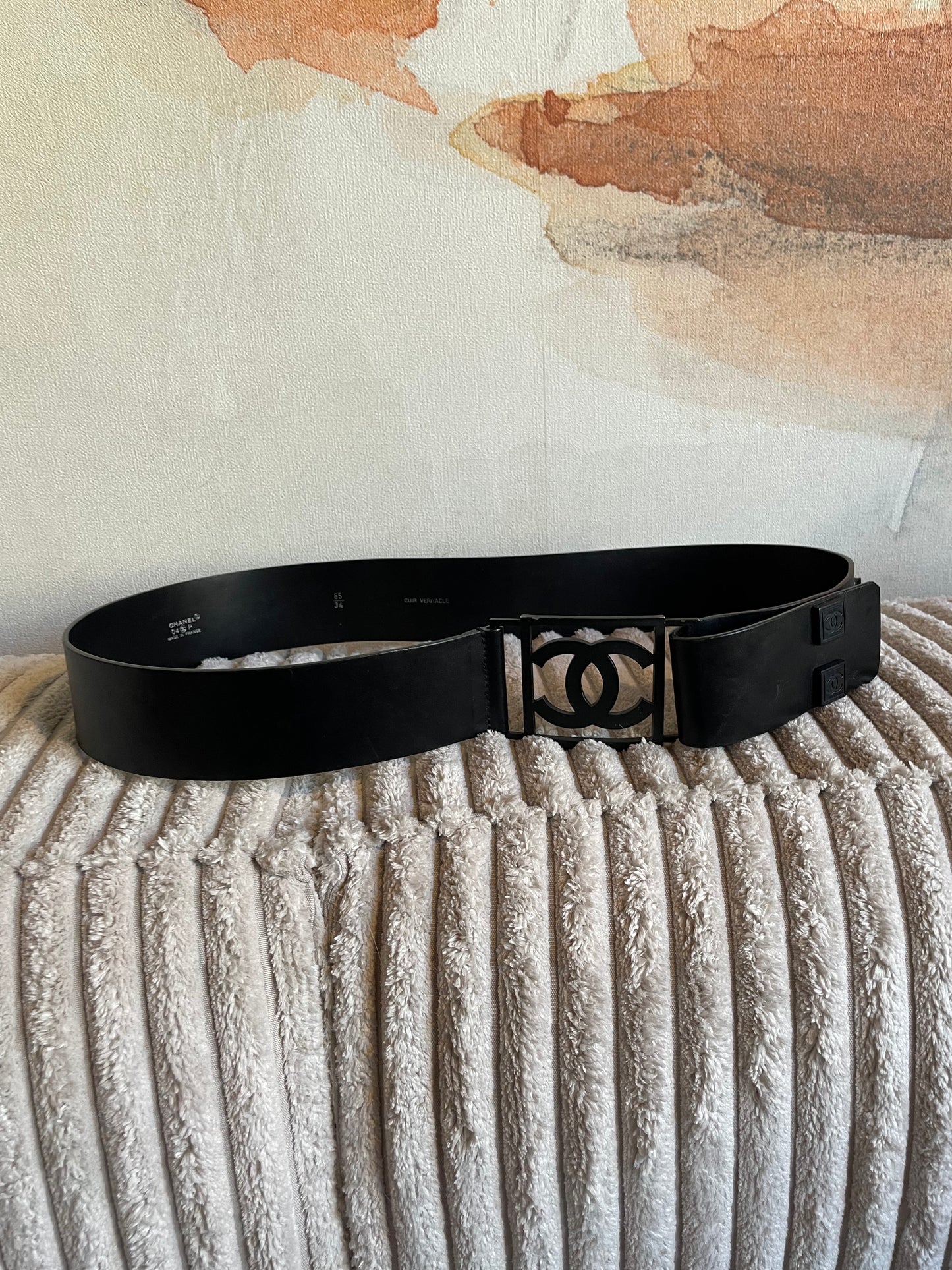 Chanel - CC logo bælte - sort